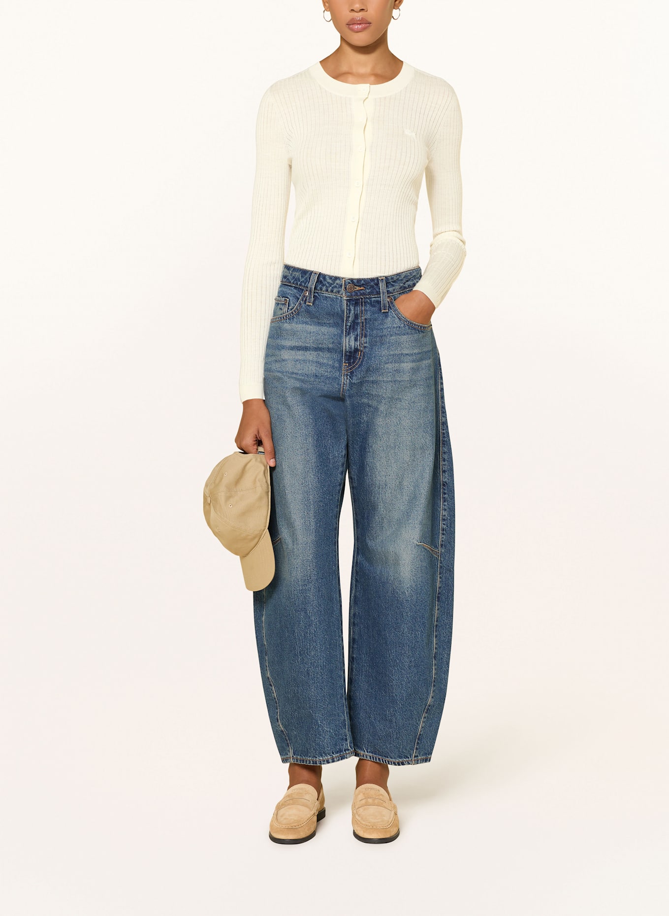 LACOSTE Strickjacke: ECRU