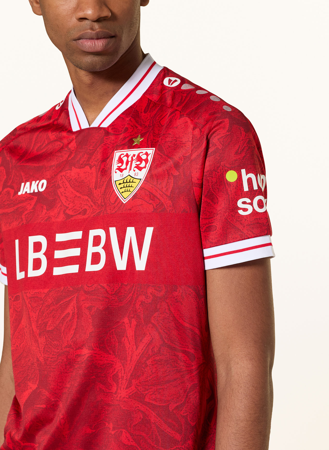 VfB Stuttgart Auswärtstrikot VFB STUTTGART 25/26: ROT / DUNKELROT