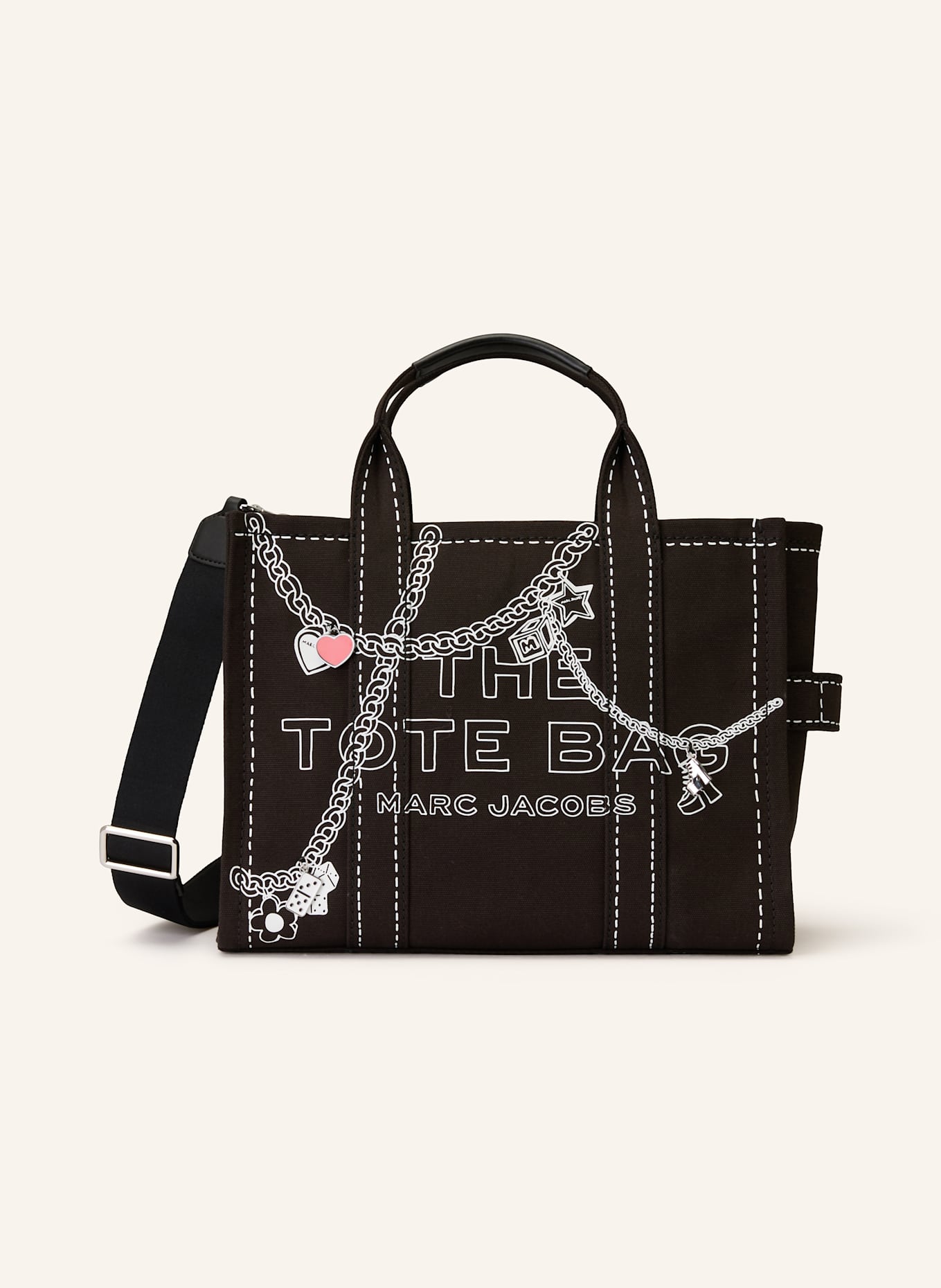 MARC JACOBS Handtasche THE MEDIUM TOTE BAG: SCHWARZ