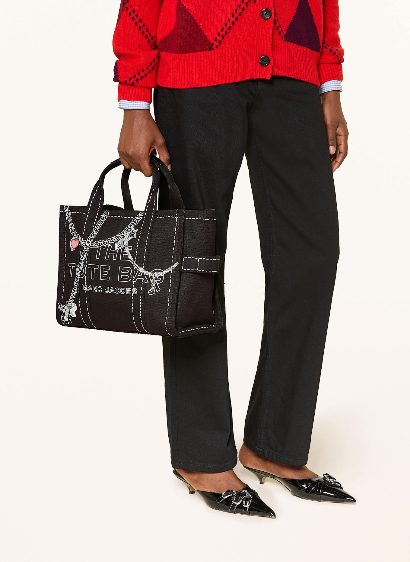 MARC JACOBS Handtasche THE MEDIUM TOTE BAG: SCHWARZ