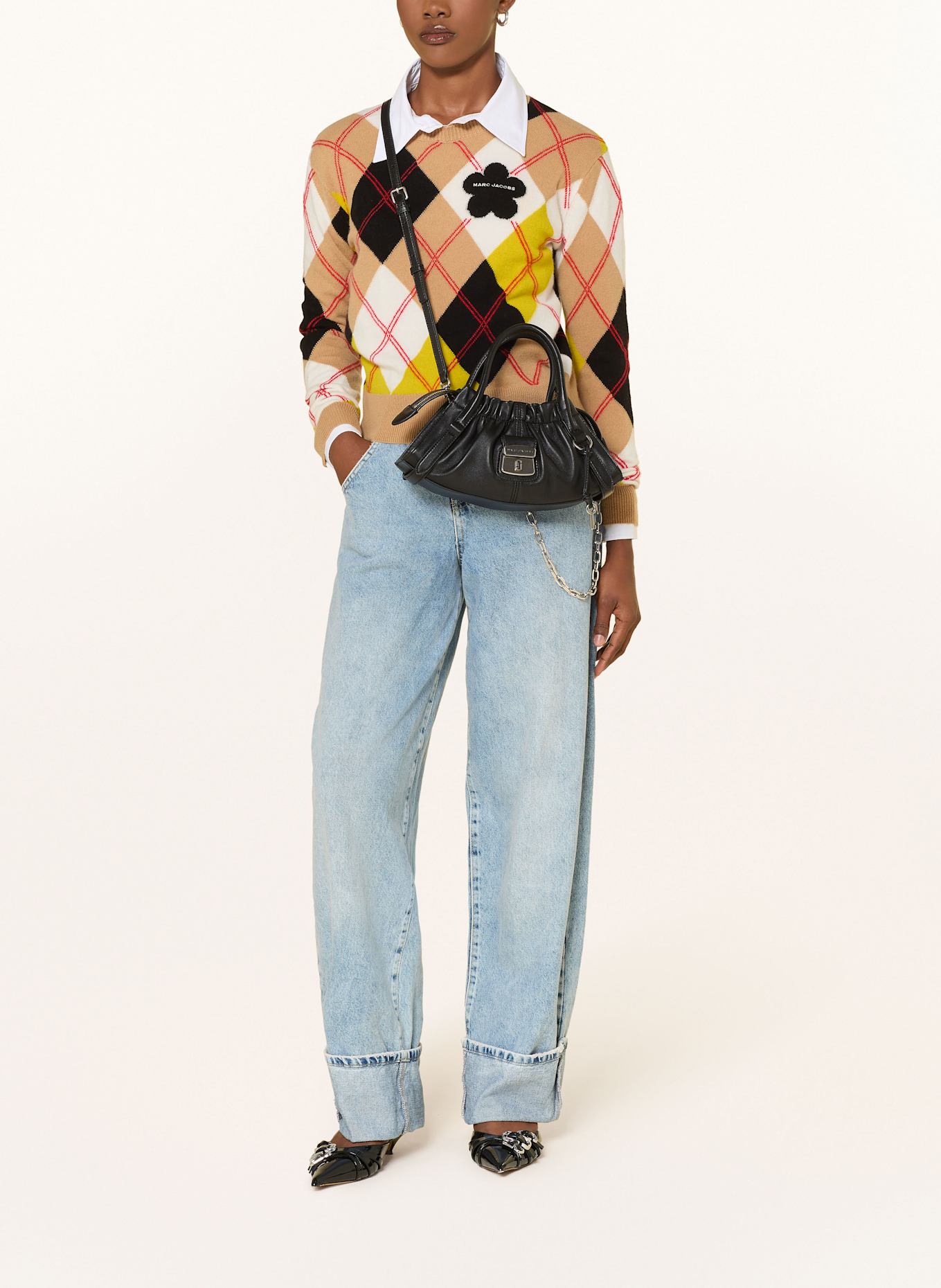 MARC JACOBS Handtasche THE CRISTINA SMALL SATCHEL: SCHWARZ