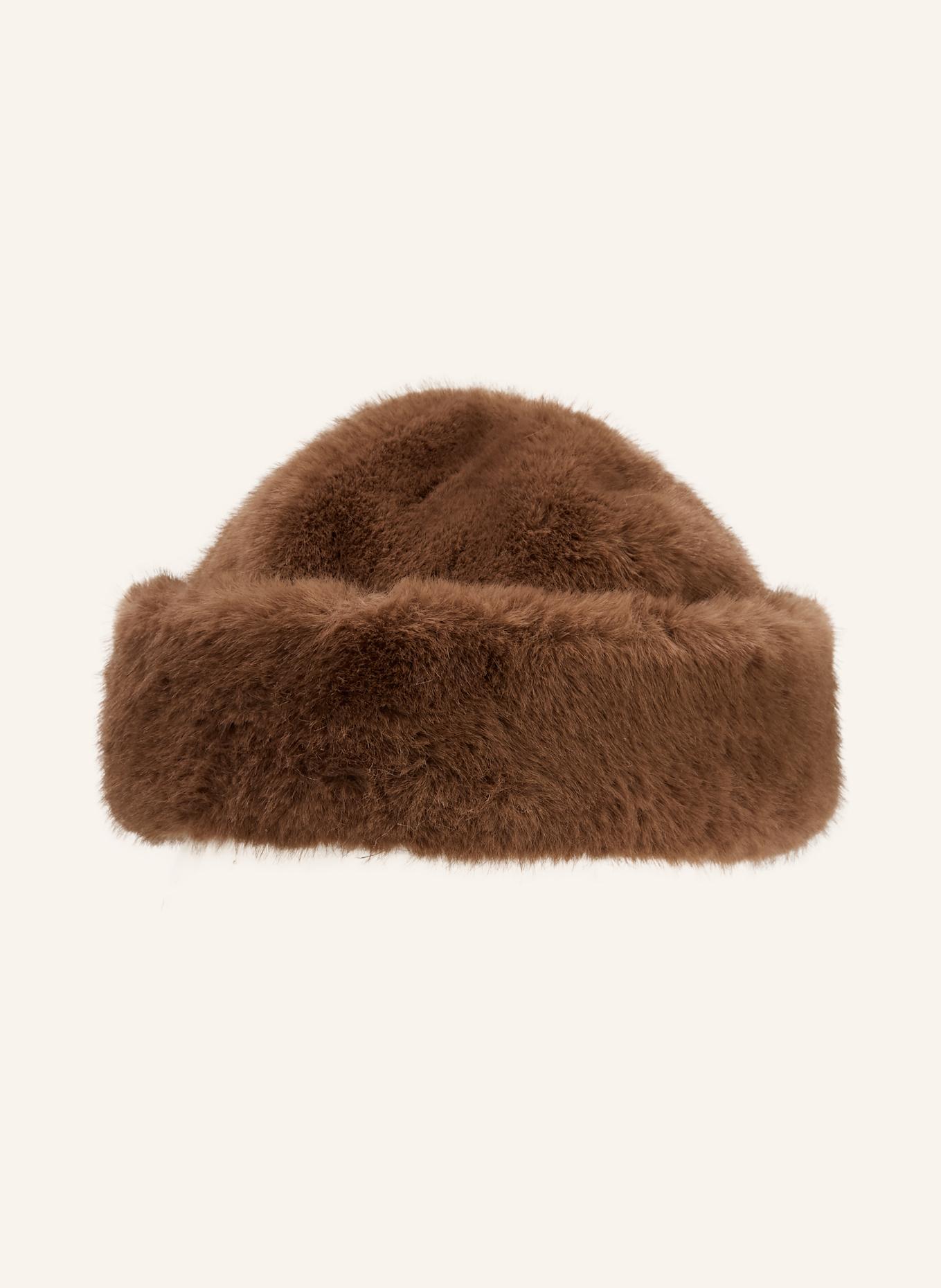 MRS & HUGS Bucket-Hat aus Kunstfell: BRAUN
