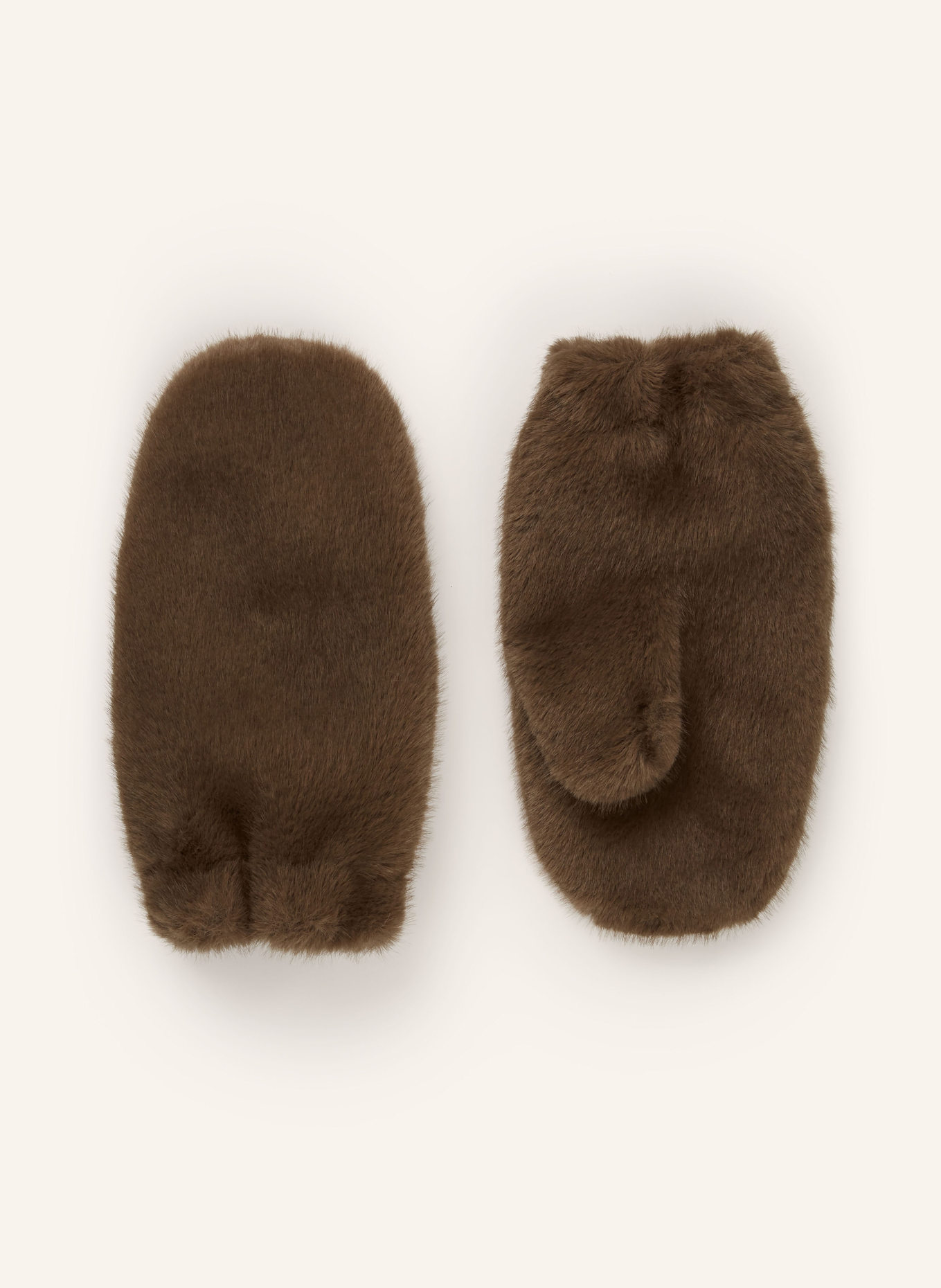 MRS & HUGS Fäustlinge aus Kunstfell: BRAUN