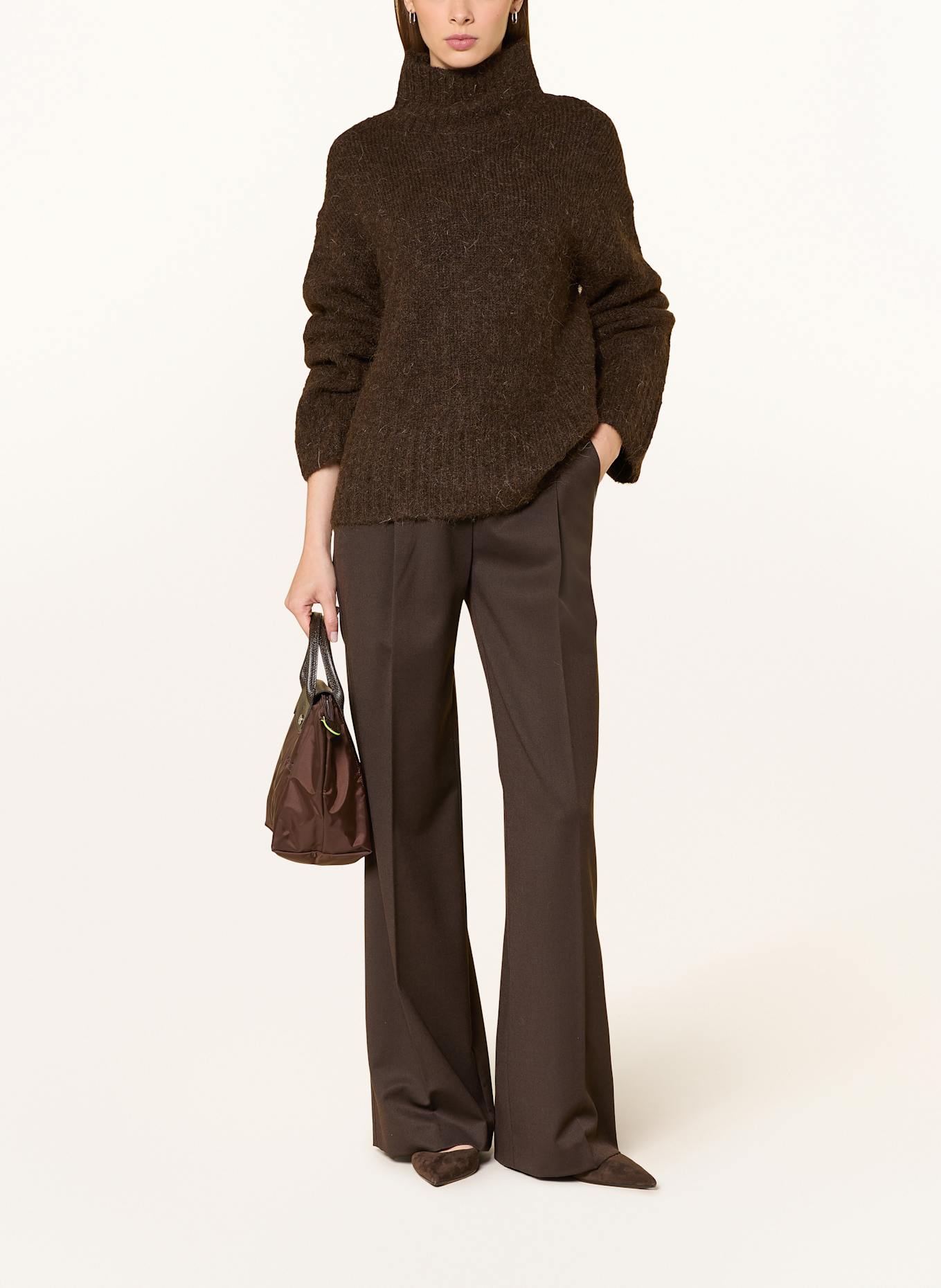 SELECTED Femme Pullover mit Alpaka: DUNKELBRAUN