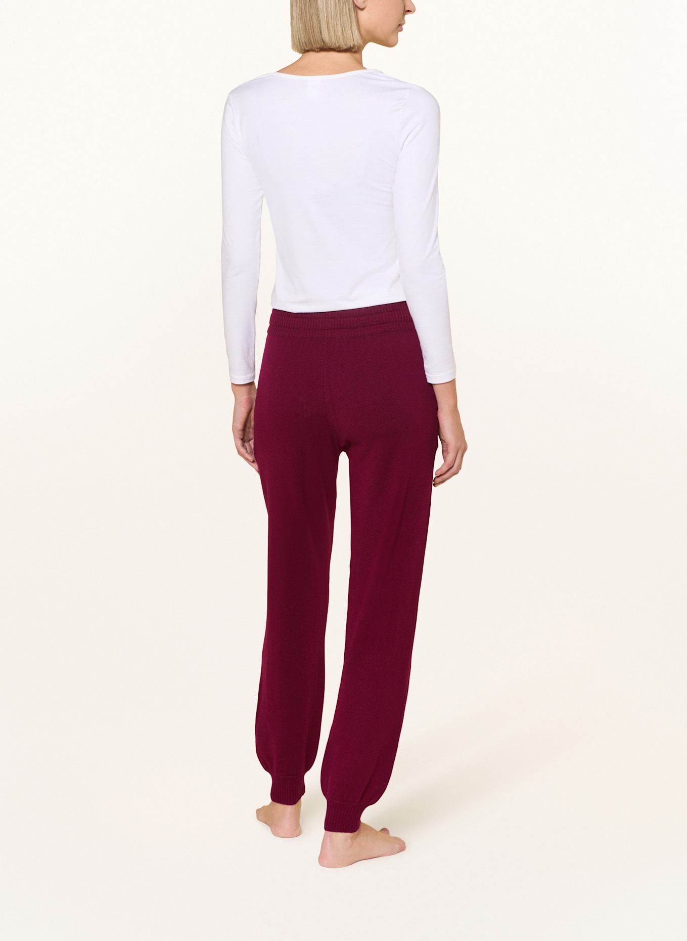 ERES Schlafhose STAR mit Cashmere: DUNKELROT