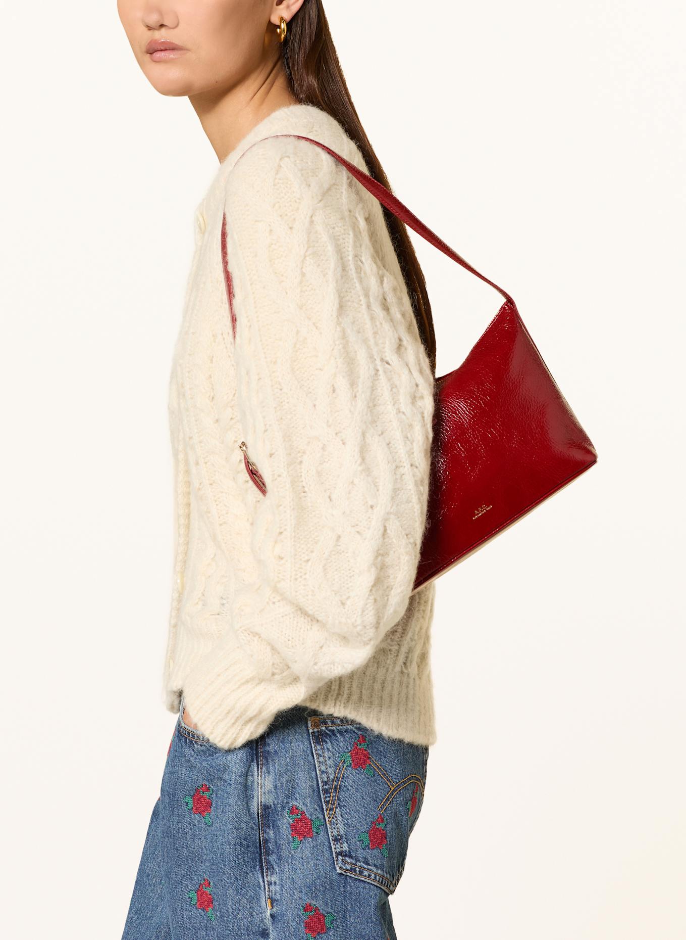 A.P.C. Schultertasche VERA: DUNKELROT