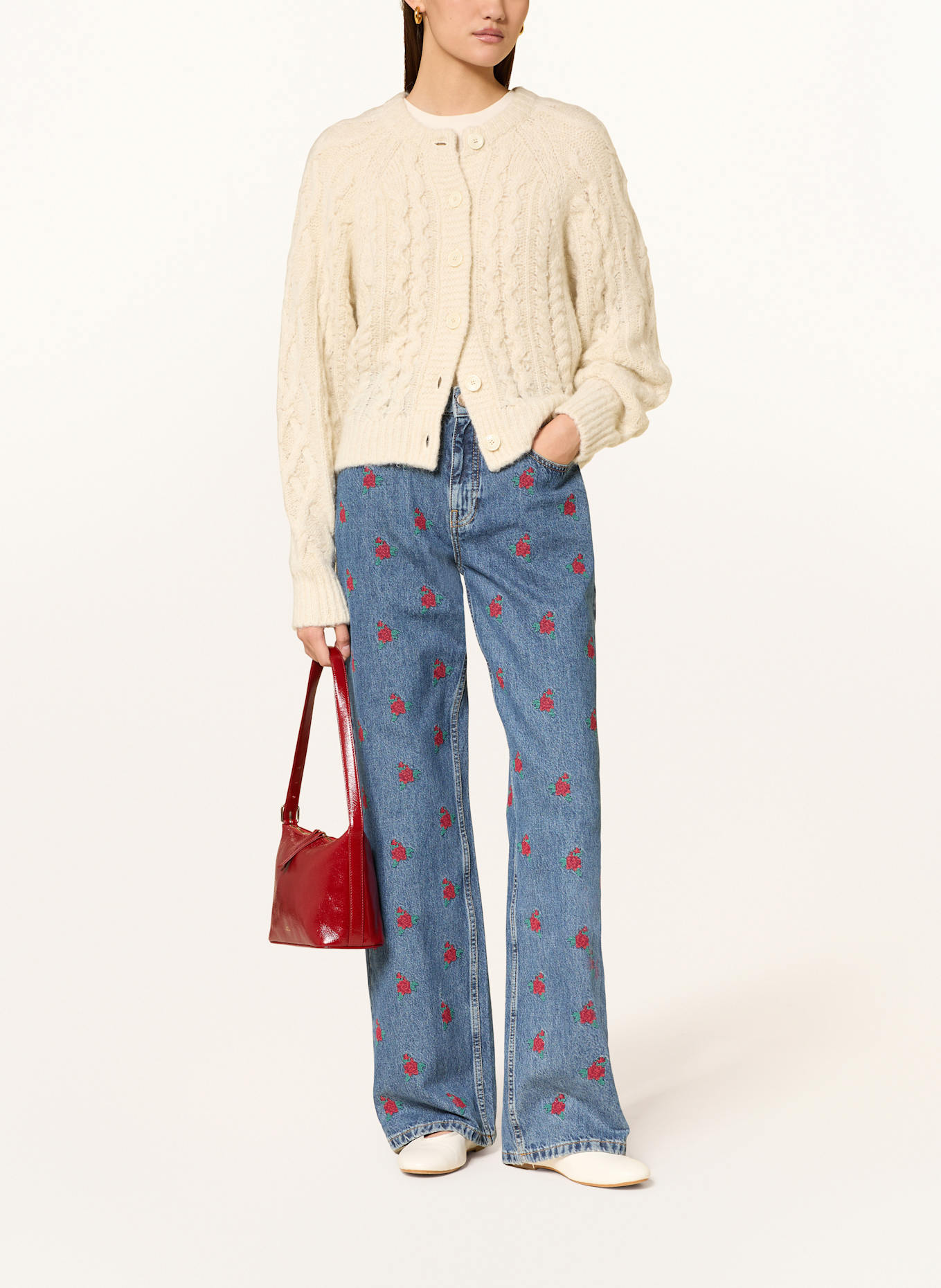 A.P.C. Schultertasche VERA: DUNKELROT