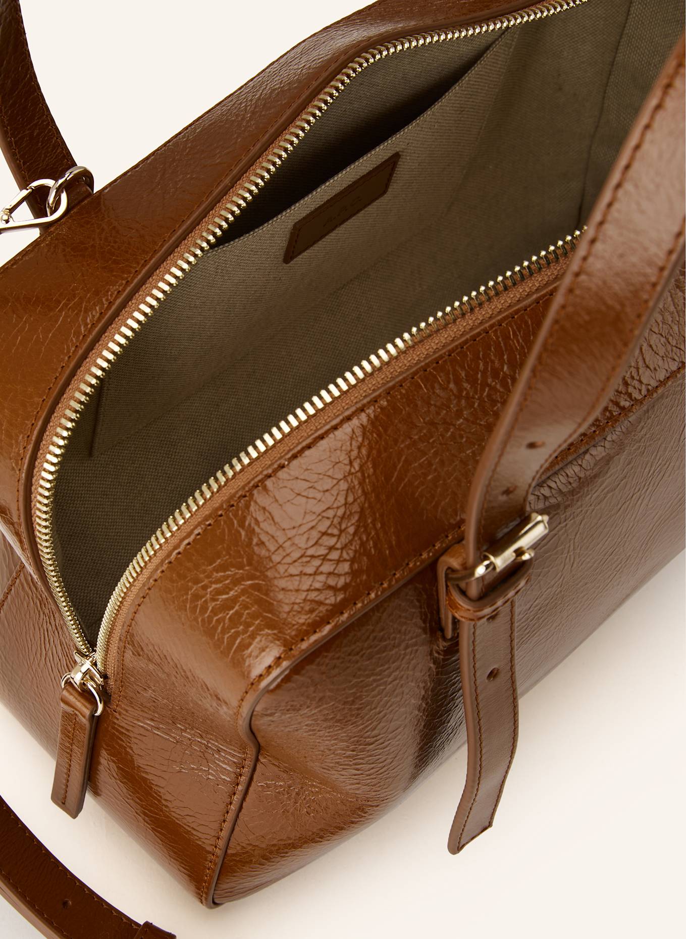 A.P.C. VIRGINIE BOX handbag: BROWN