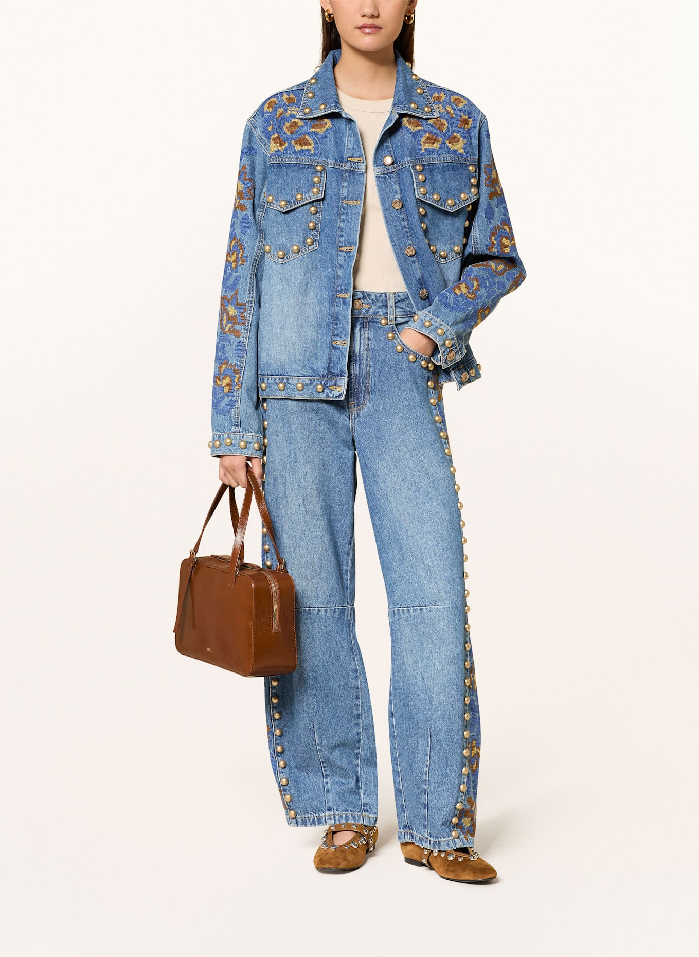 A.P.C. VIRGINIE BOX handbag: BROWN