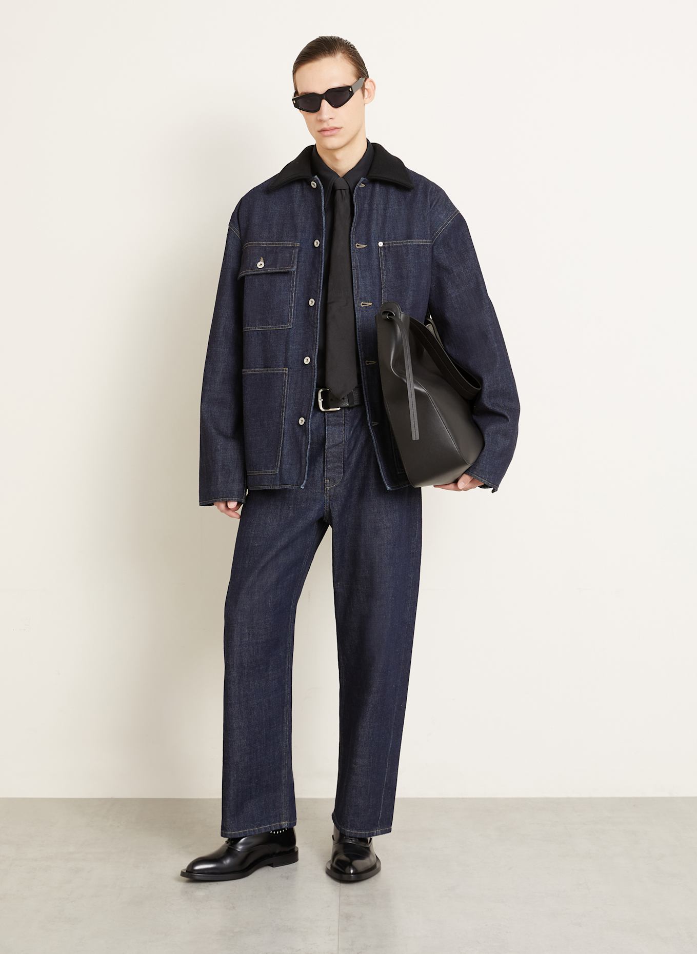 JIL SANDER Shopper MEDIUM: SCHWARZ