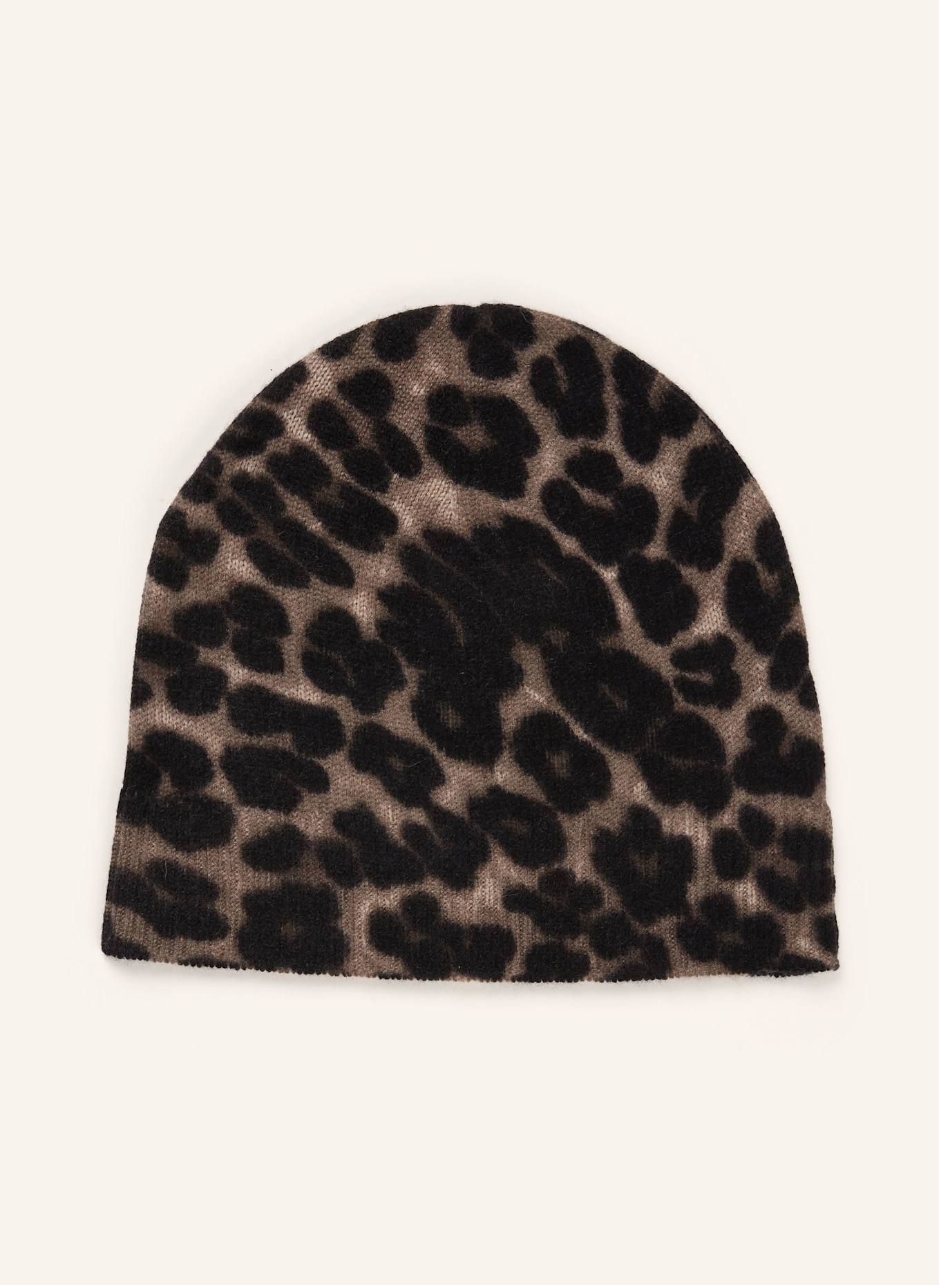 S.MARLON Cashmere-Mütze: TAUPE / SCHWARZ