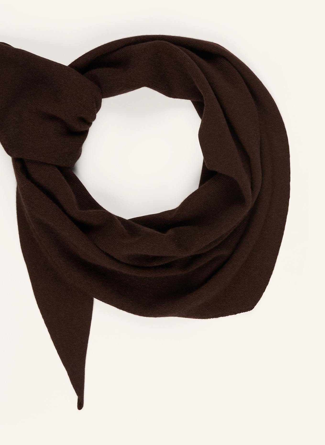 S.MARLON Dreieckstuch aus Cashmere: DUNKELBRAUN
