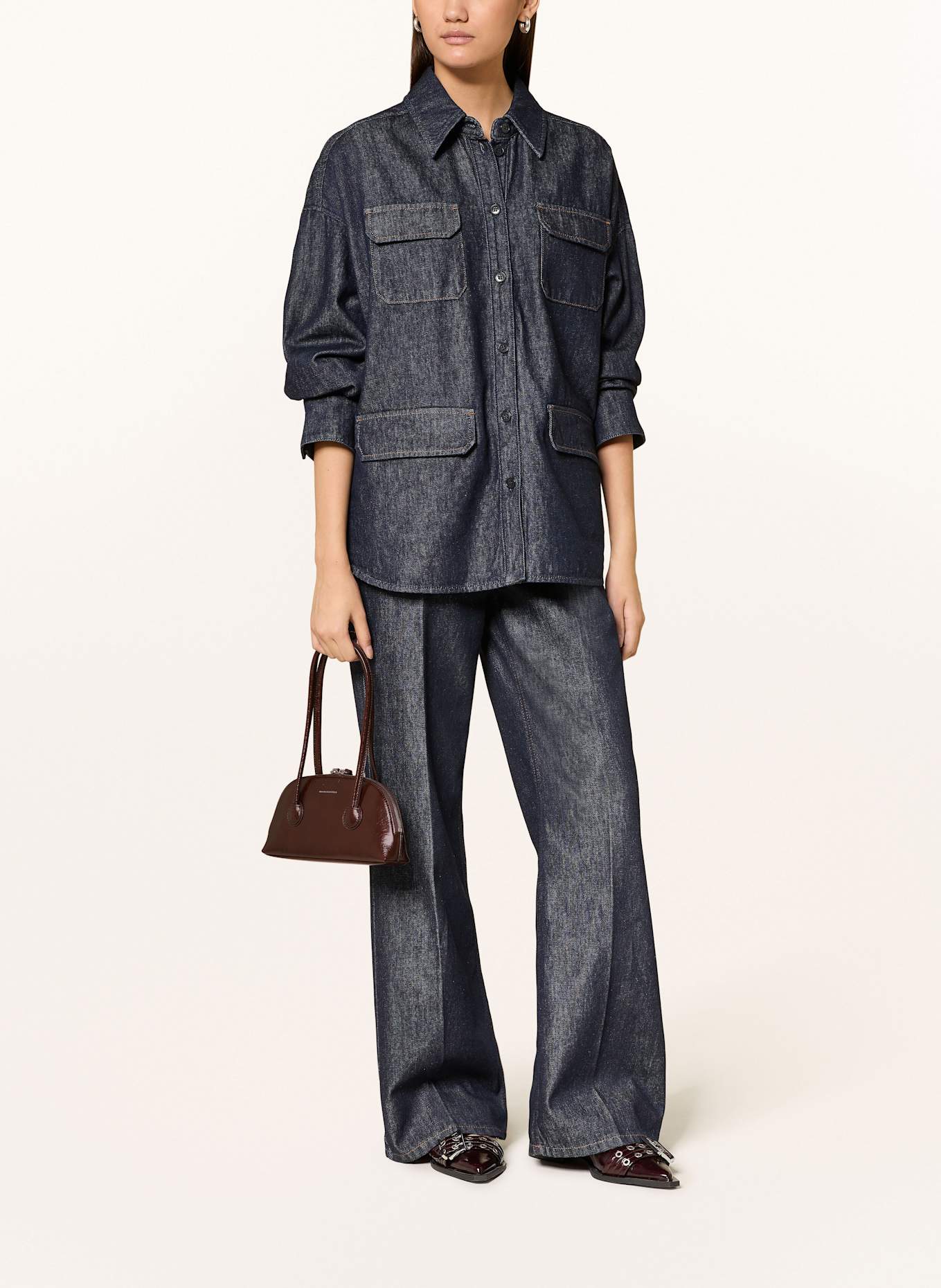 MARGE SHERWOOD Schultertasche BESSETTE: DUNKELBRAUN