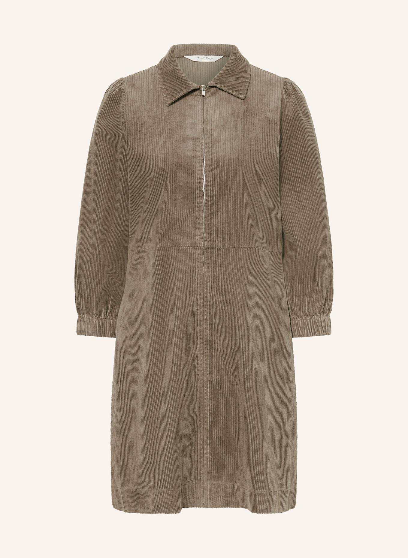 Part Two Hemdblusenkleid EYVORPW aus Cord: GRAU