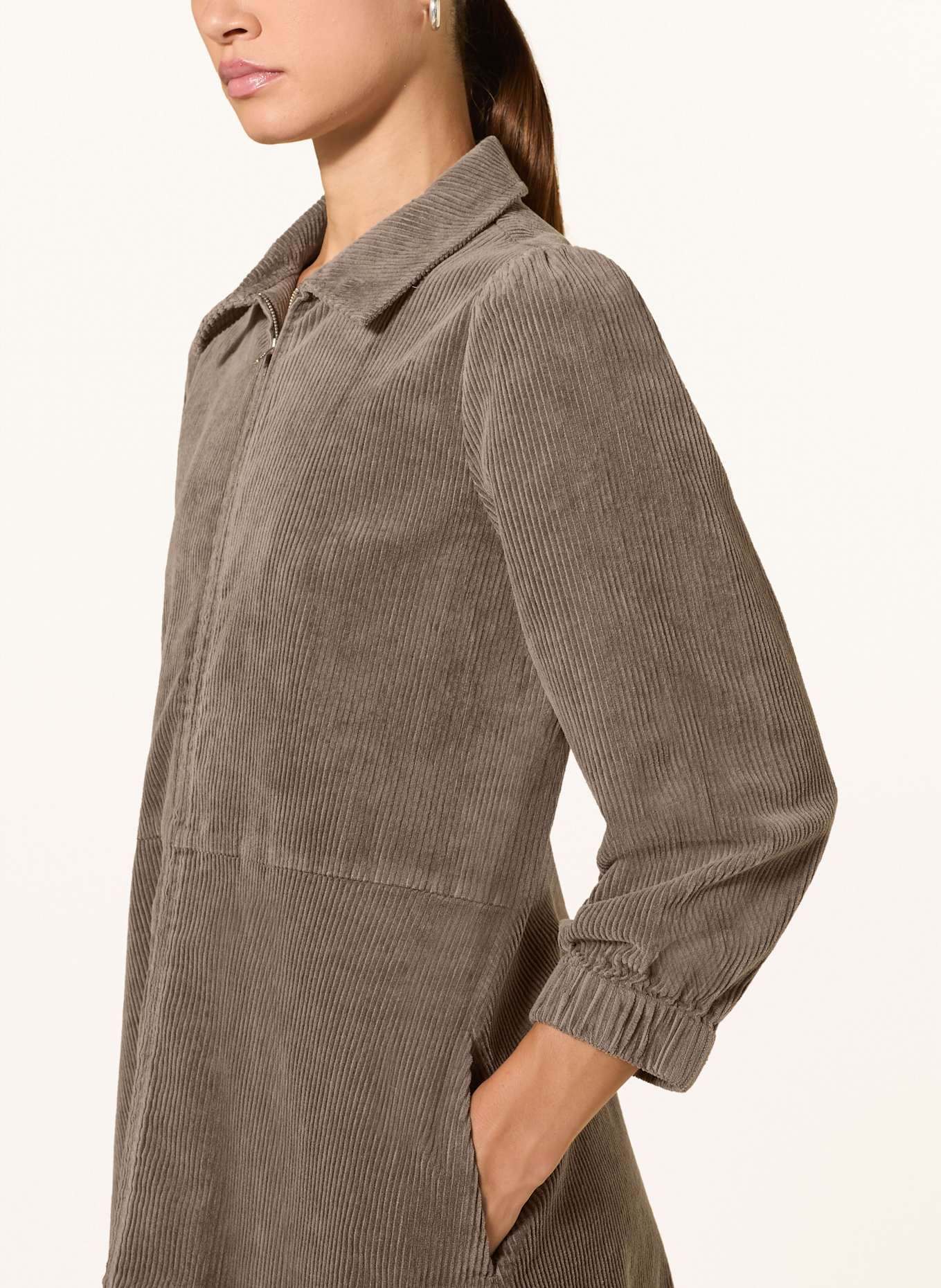 Part Two Hemdblusenkleid EYVORPW aus Cord: GRAU