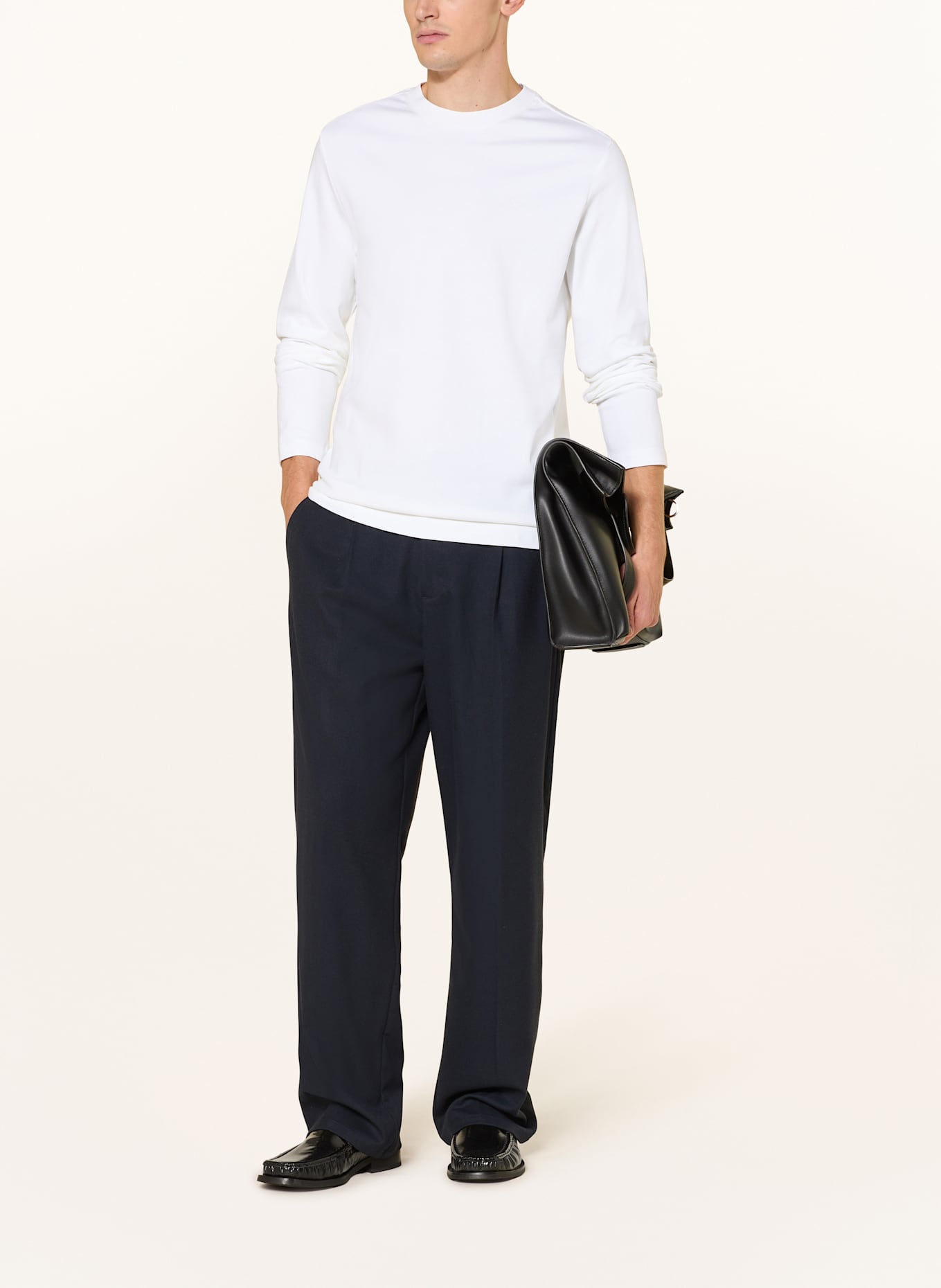 Calvin Klein Longsleeve LUXE COTTON INTERLOCK: WEISS