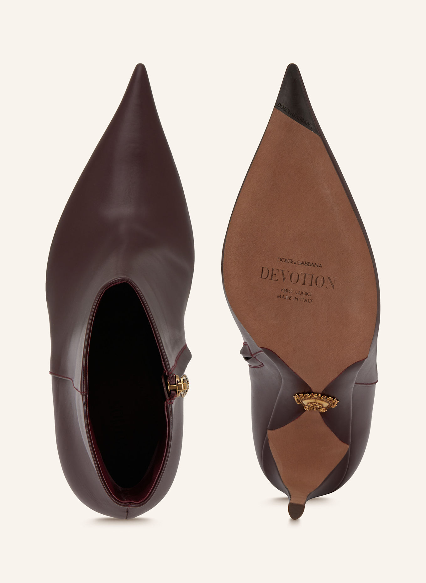 DOLCE & GABBANA Stiefeletten: DUNKELROT