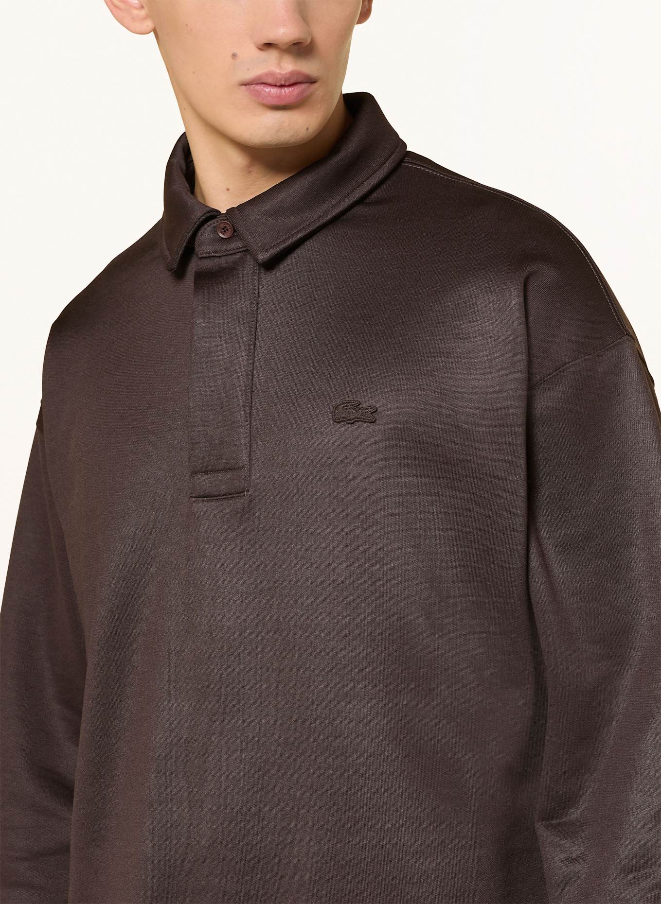 LACOSTE Sweat-Troyer: DUNKELBRAUN