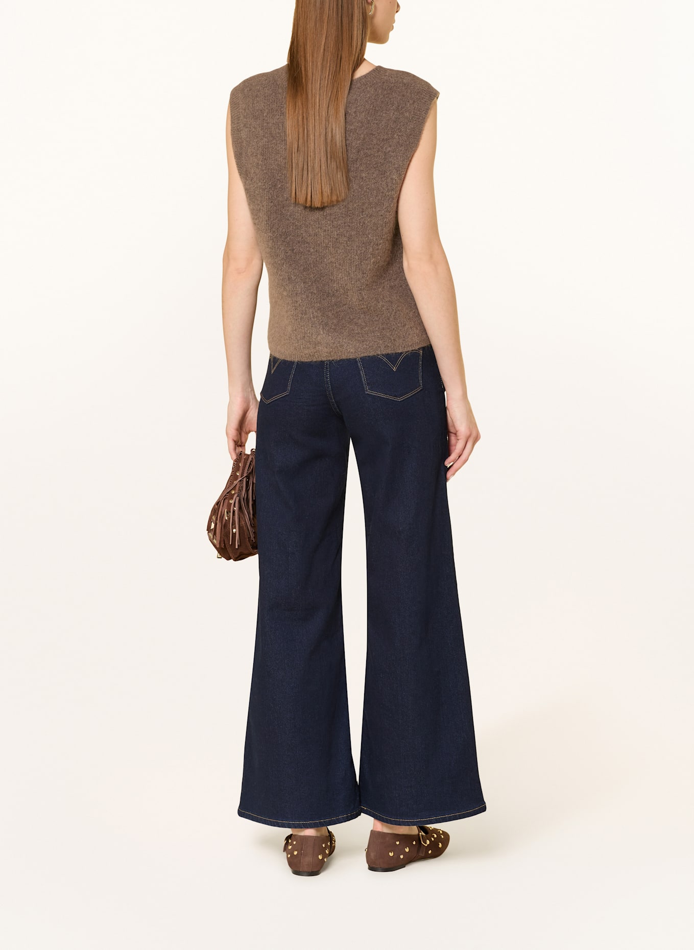 MOS MOSH Strickweste MMALMINE THORA mit Alpaka: TAUPE