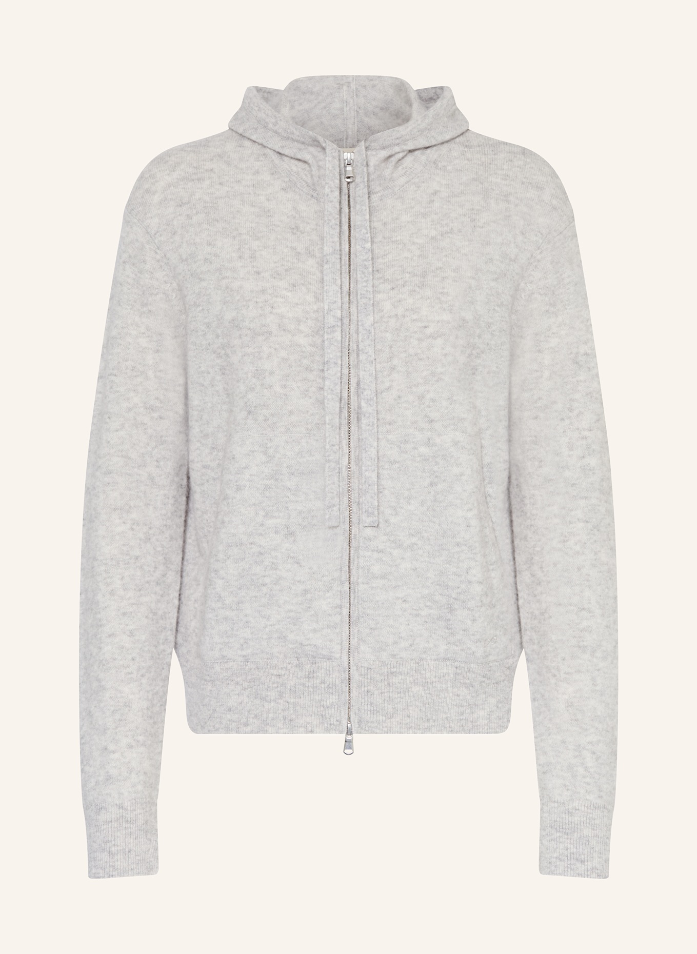 SMINFINITY Strickjacke mit Cashmere: HELLGRAU