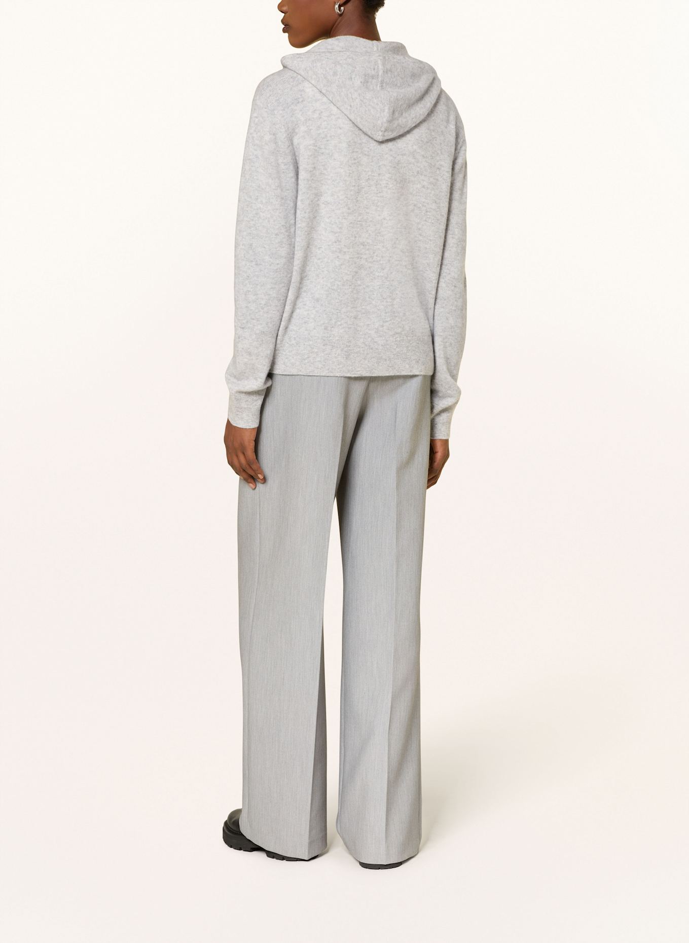 SMINFINITY Strickjacke mit Cashmere: HELLGRAU