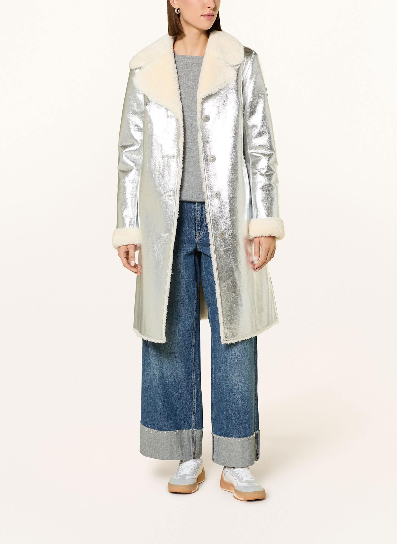 FRIEDA & FREDDIES Mantel ARIGIRL: SILBER / CREME