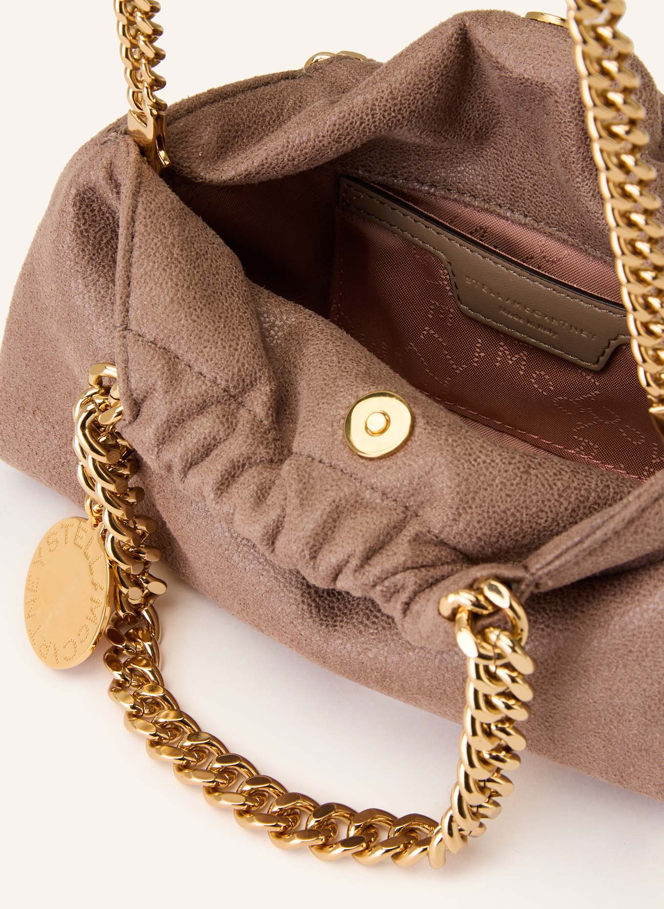 STELLA McCARTNEY Umhängetasche FALABELLA MINI: TAUPE