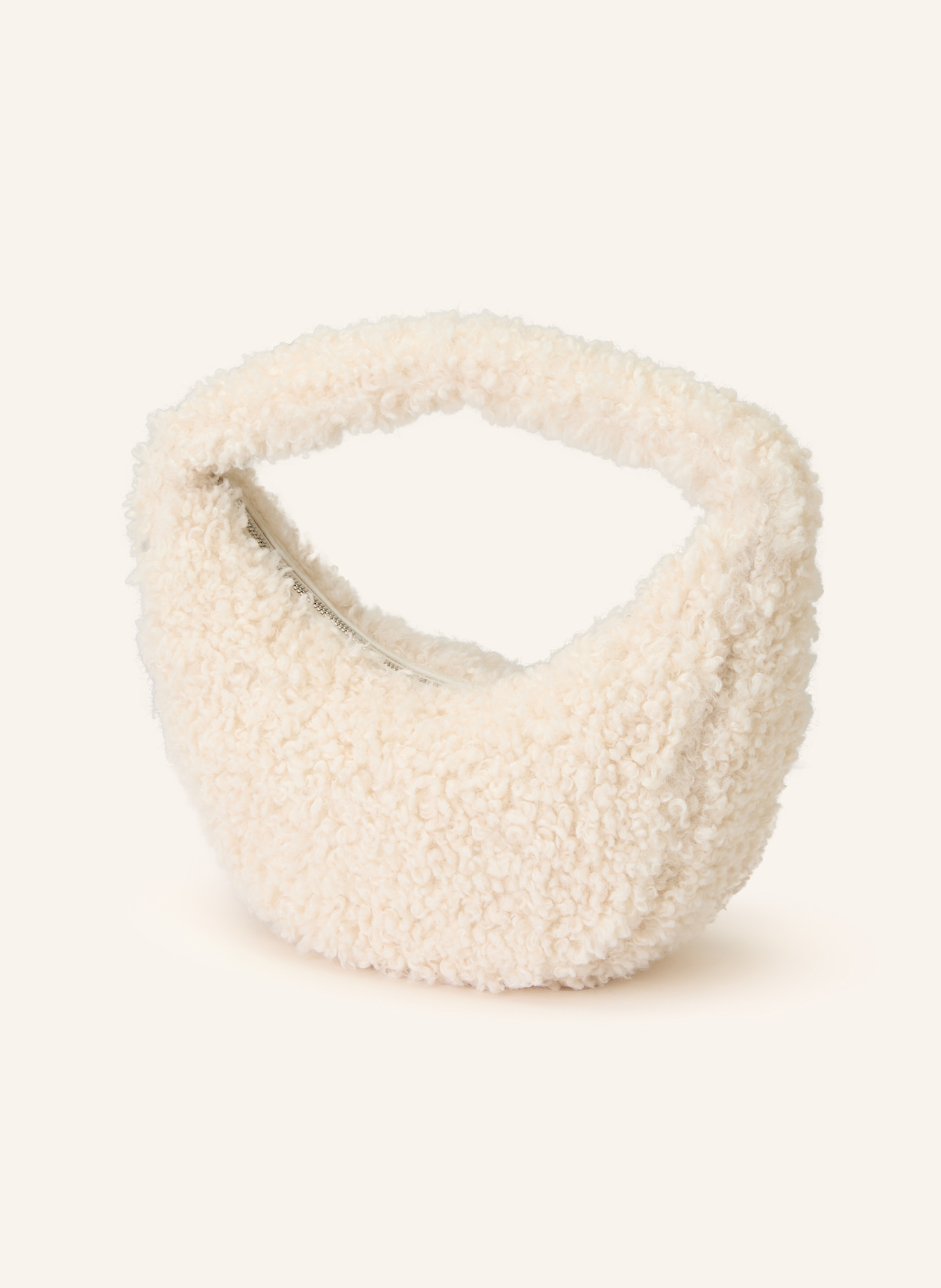 Calvin Klein Beuteltasche aus Teddyfell: ECRU