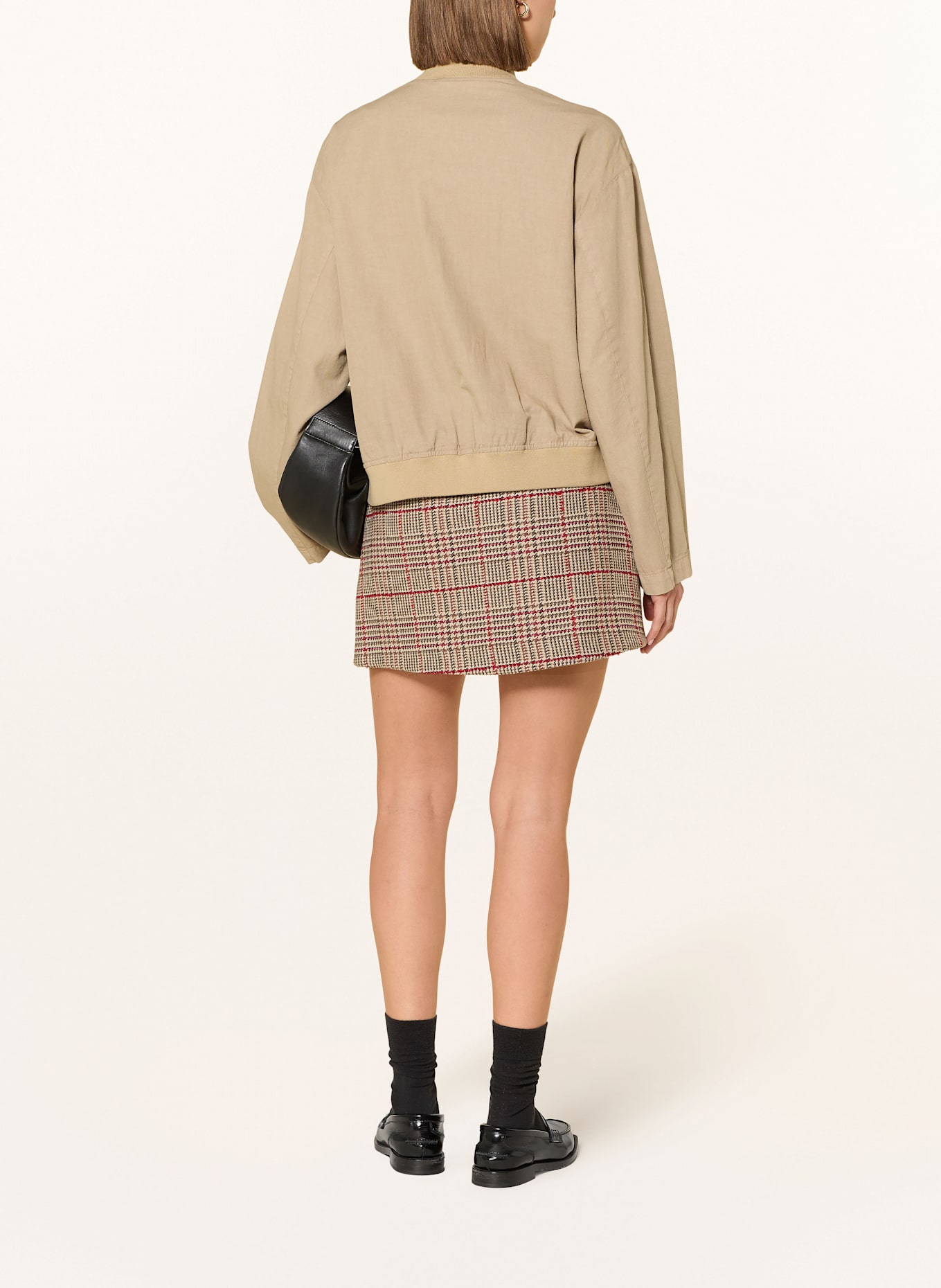 TOMMY HILFIGER Rock: BEIGE / DUNKELGRAU / ROT