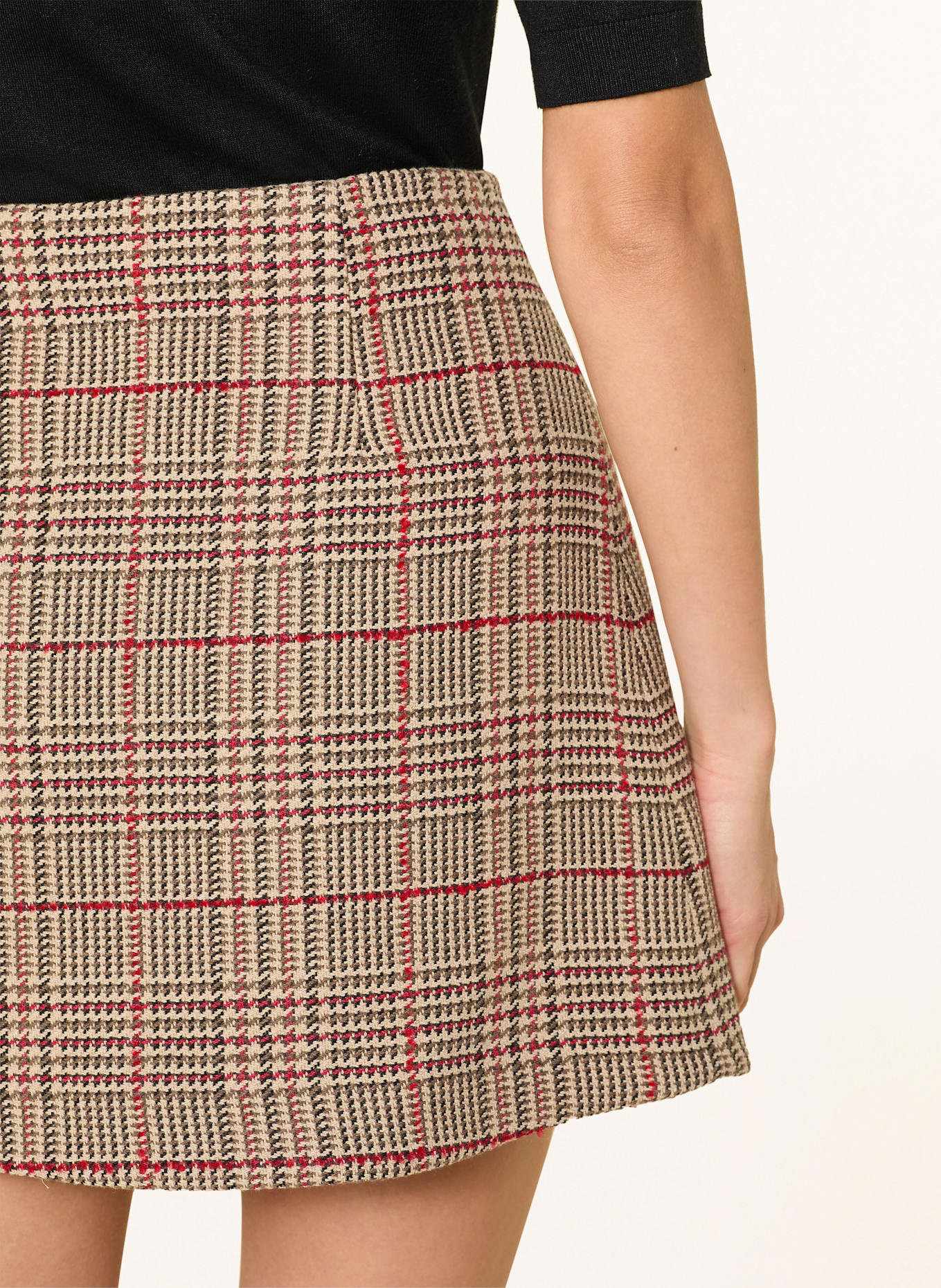 TOMMY HILFIGER Rock: BEIGE / DUNKELGRAU / ROT