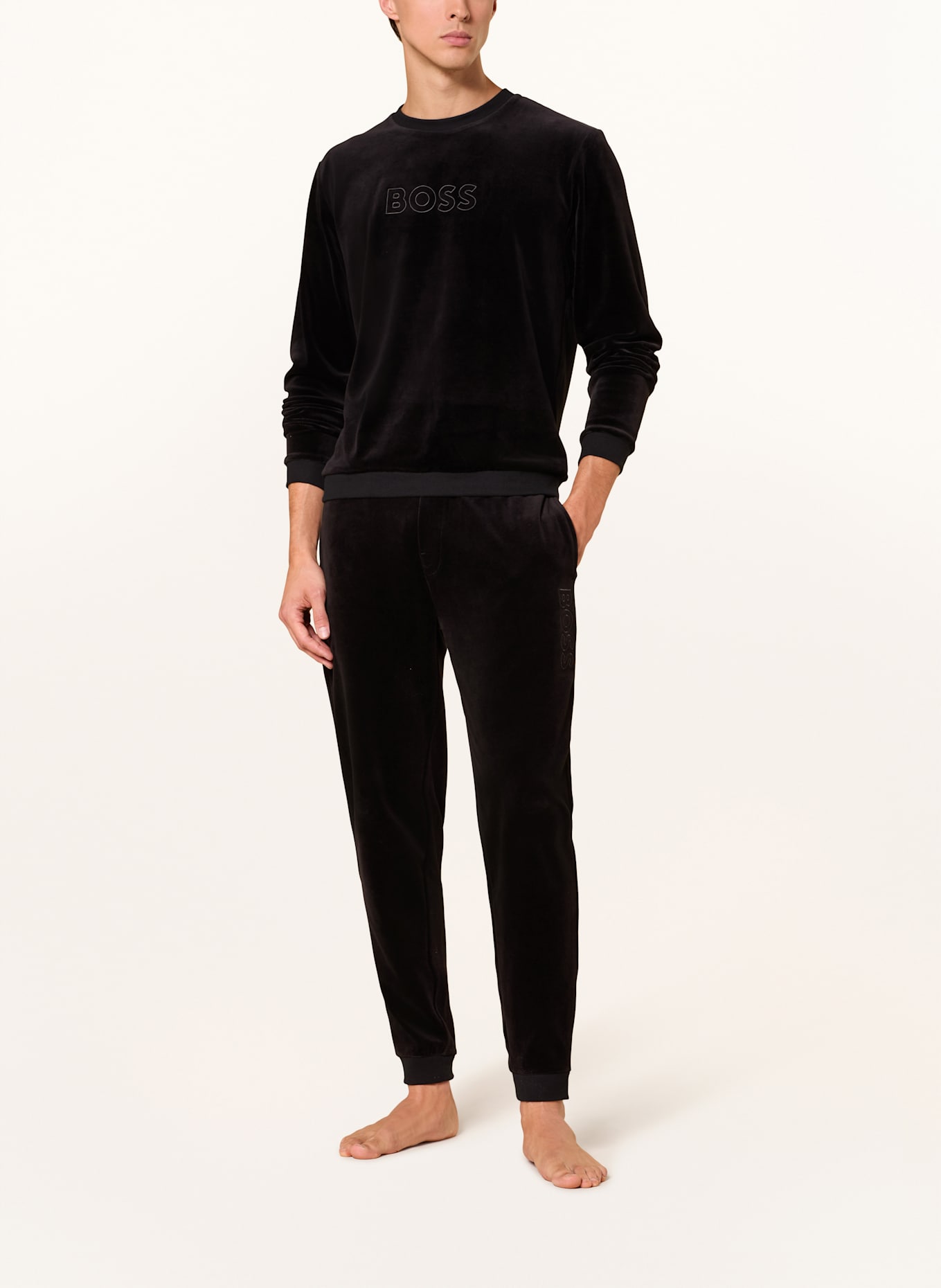 BOSS Lounge-Sweatpants VELOUR aus Nicki: SCHWARZ