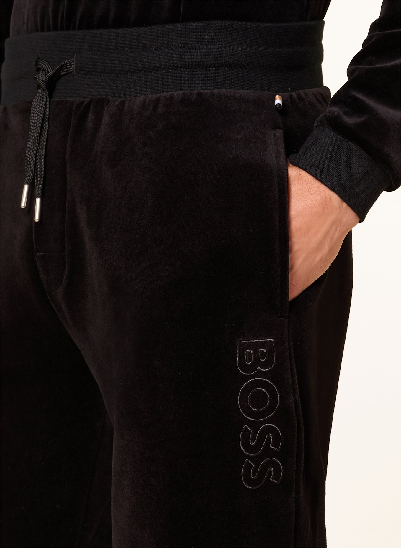 BOSS Lounge-Sweatpants VELOUR aus Nicki: SCHWARZ