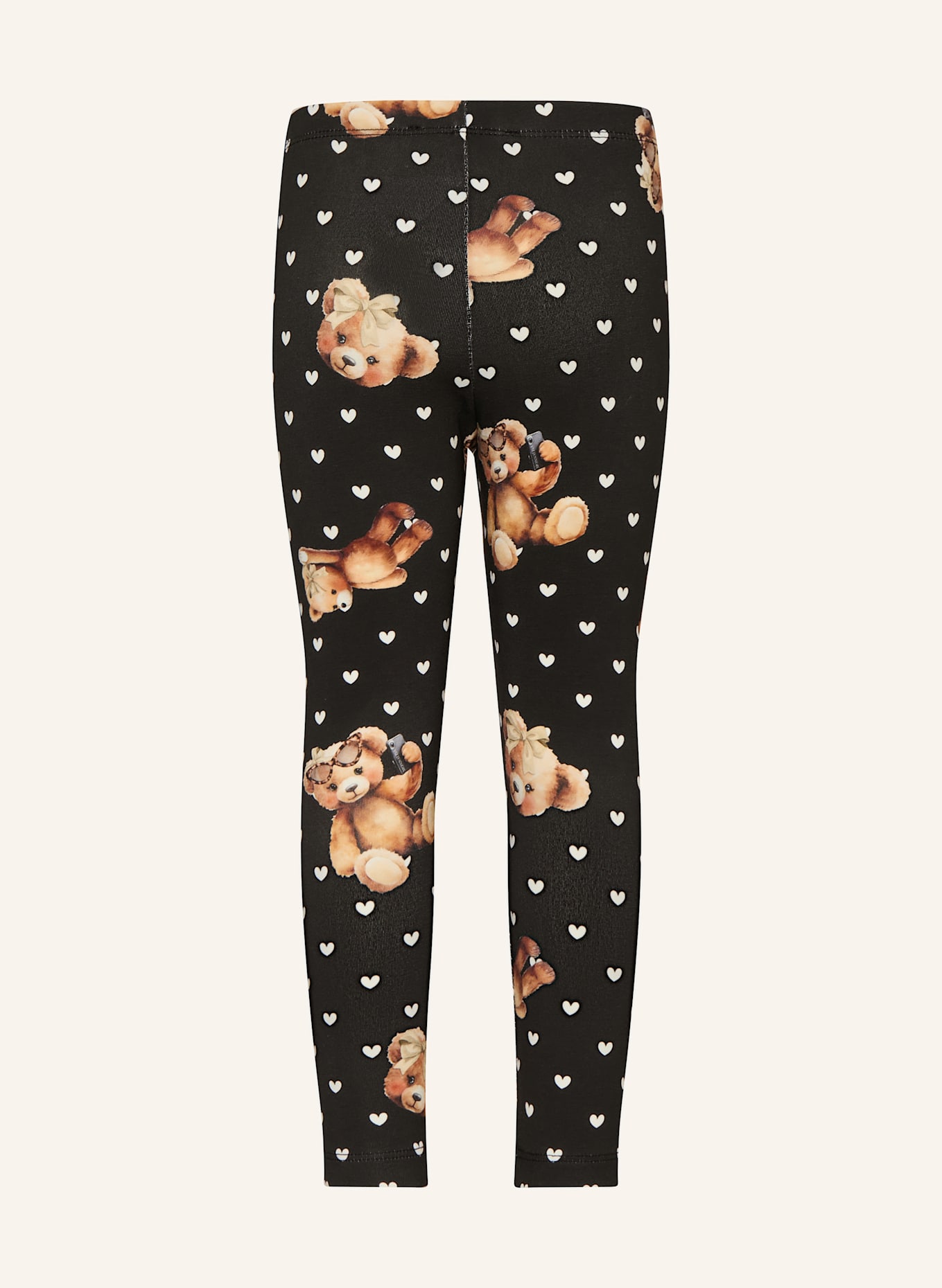 MONNALISA Legginsy: CZARNY / BIAŁY