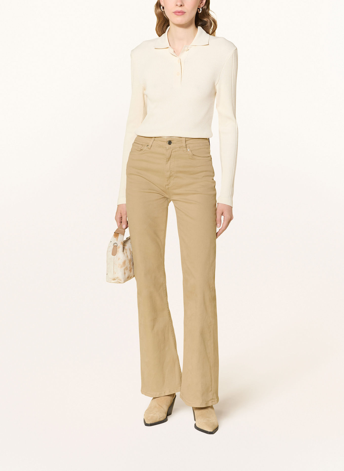 Pepe Jeans Flared Jeans: BEIGE