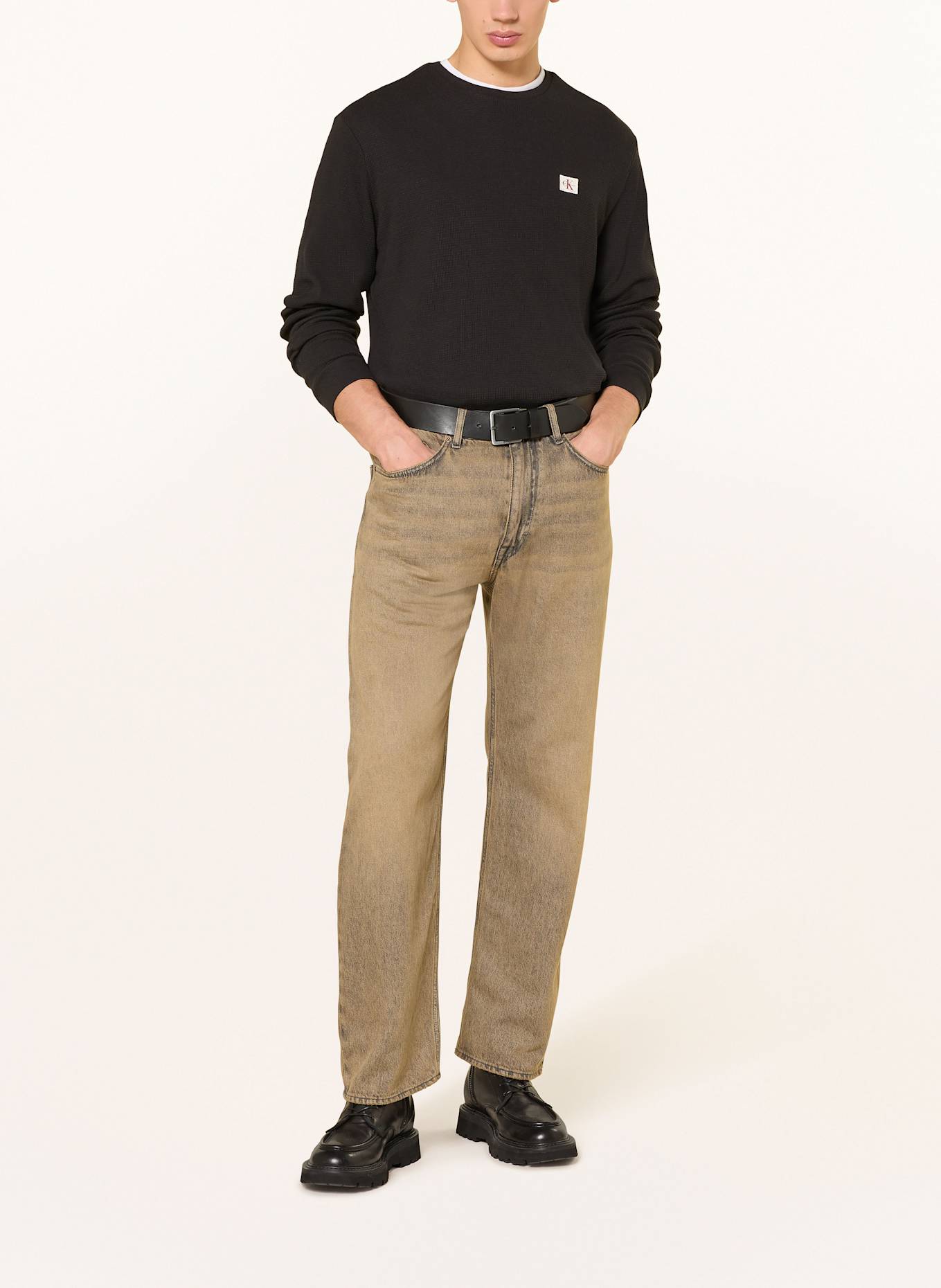 Calvin Klein Jeans Longsleeve: SCHWARZ