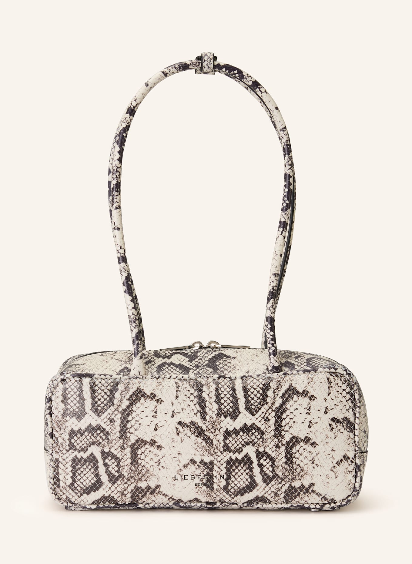 LIEBESKIND Schultertasche SNAKE JIL SMALL: WEISS / SCHWARZ