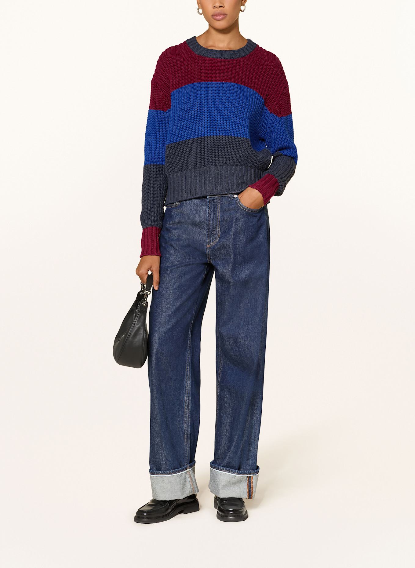 Calvin Klein Jeans Pullover: DUNKELROT / DUNKELBLAU / BLAU