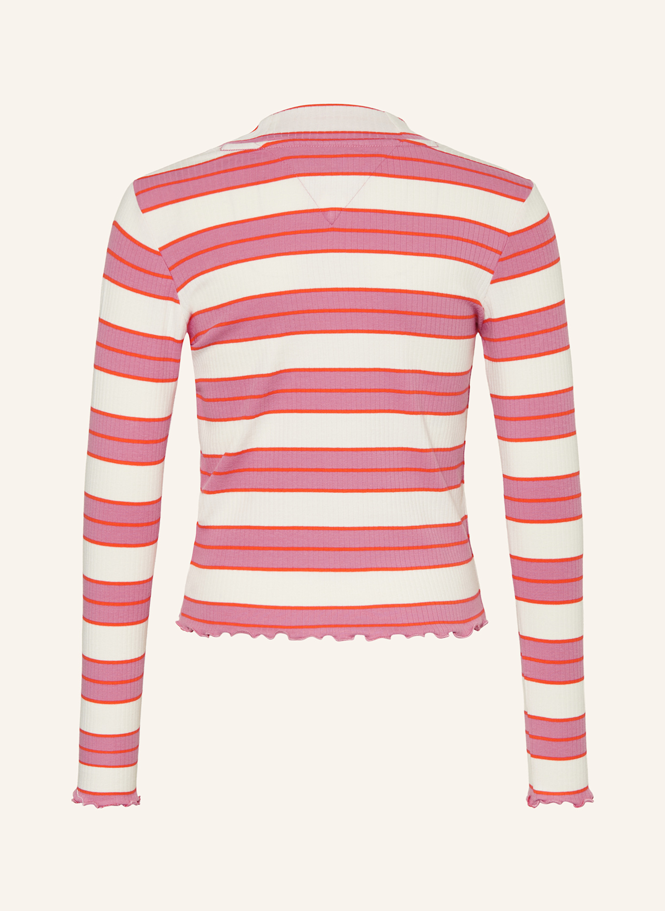TOMMY HILFIGER Longsleeve: PINK / ROT / ECRU
