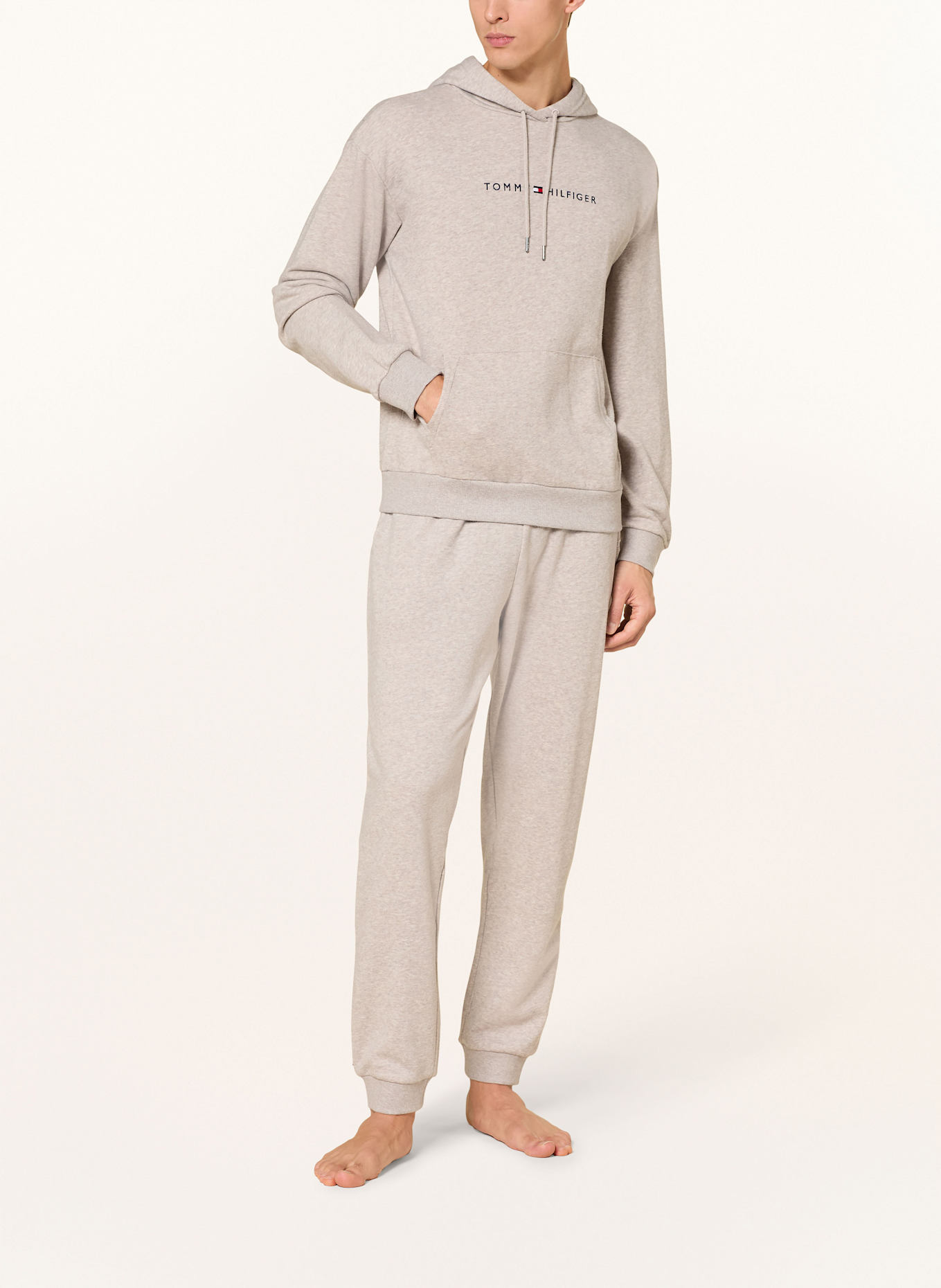TOMMY HILFIGER Lounge-Hoodie: HELLGRAU