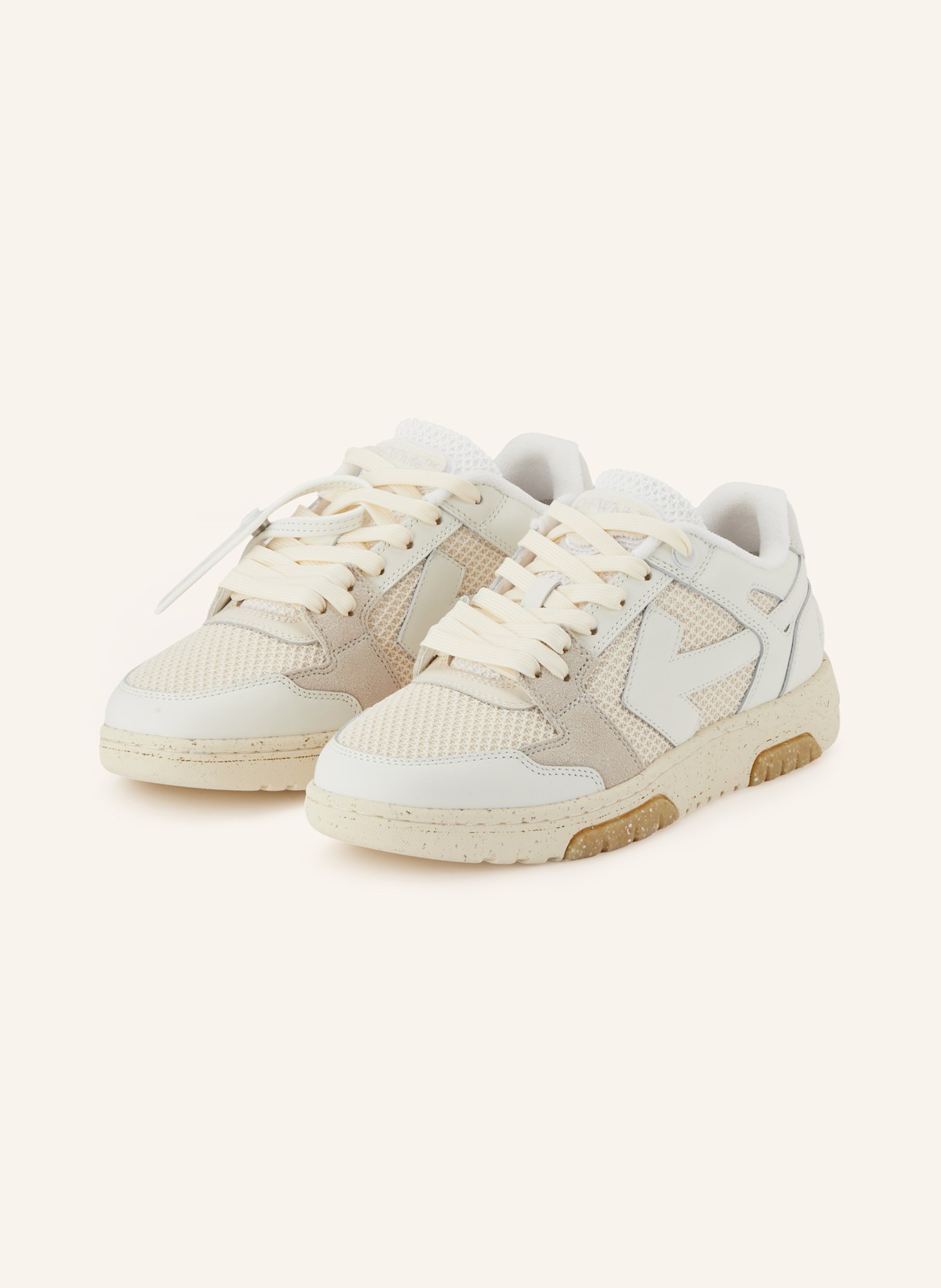 Off-White Sneakersy na platformie OUT OF OFFICE: BIAŁY / ECRU