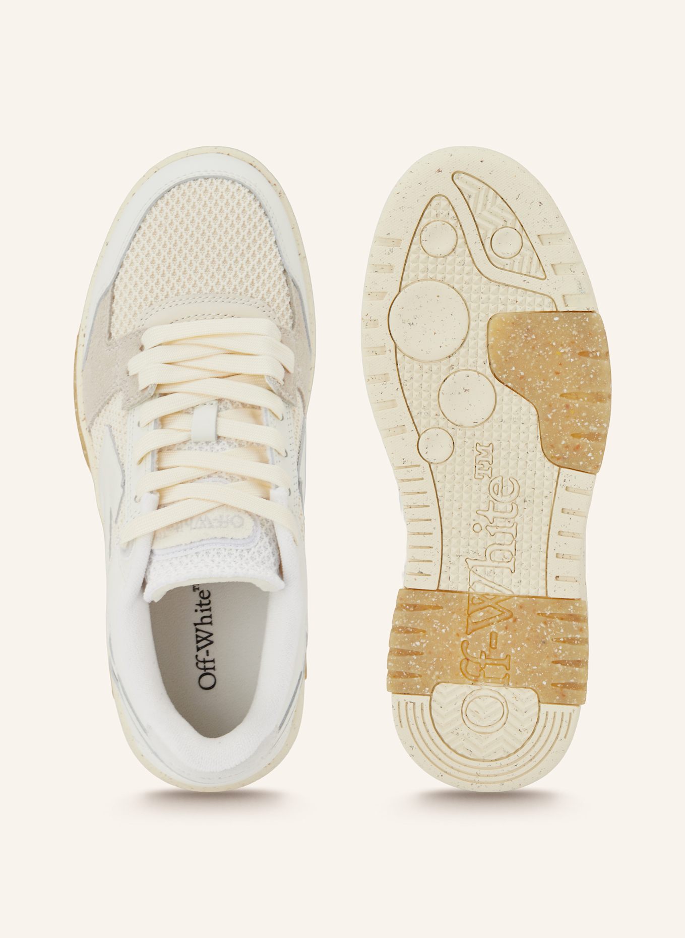 Off-White Sneakersy na platformie OUT OF OFFICE: BIAŁY / ECRU