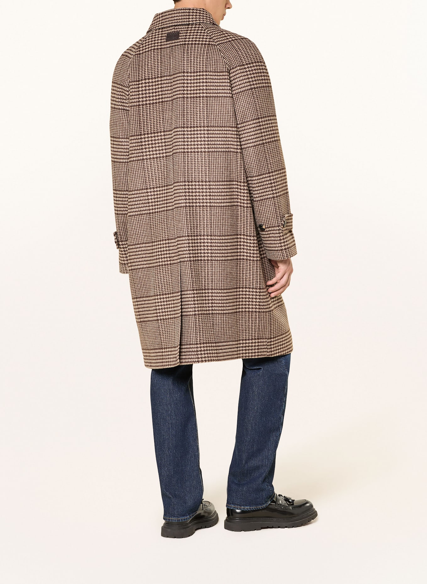 TOMMY HILFIGER Wollmantel: CAMEL / DUNKELBRAUN