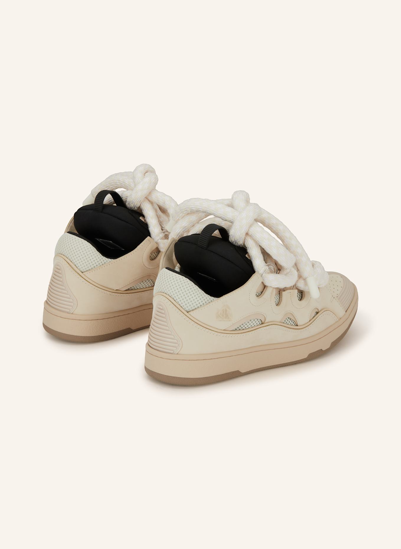 LANVIN Sneaker CURB: ECRU / NUDE / SCHWARZ