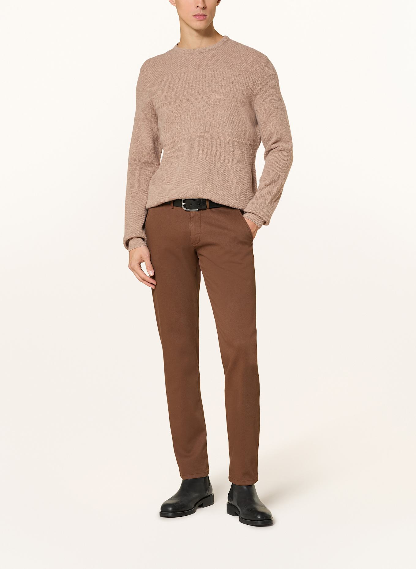 FYNCH-HATTON Pullover: HELLBRAUN