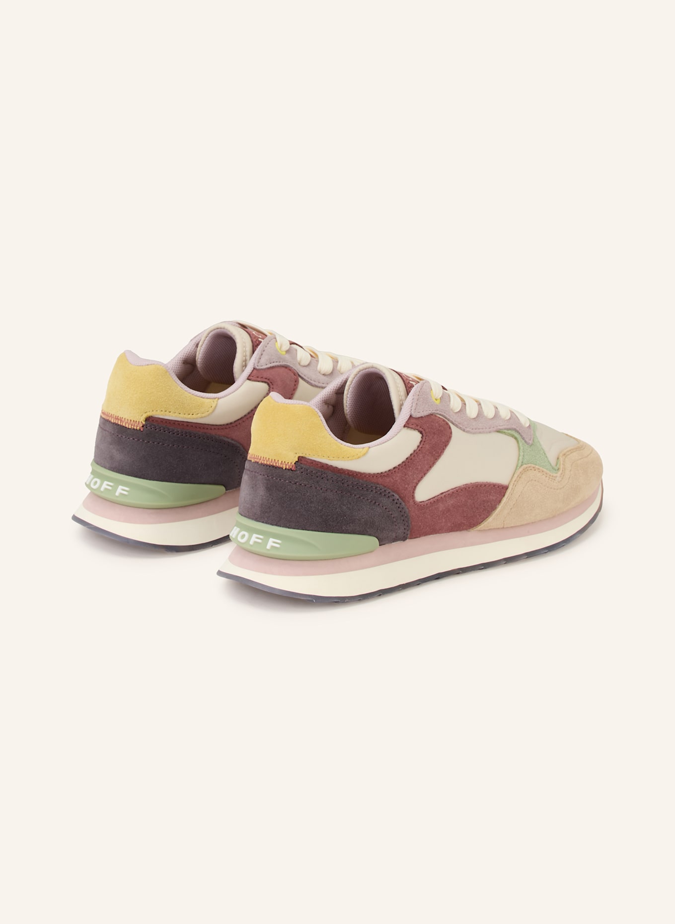 HOFF Sneaker CITY: BEIGE / DUNKELROT / MINT