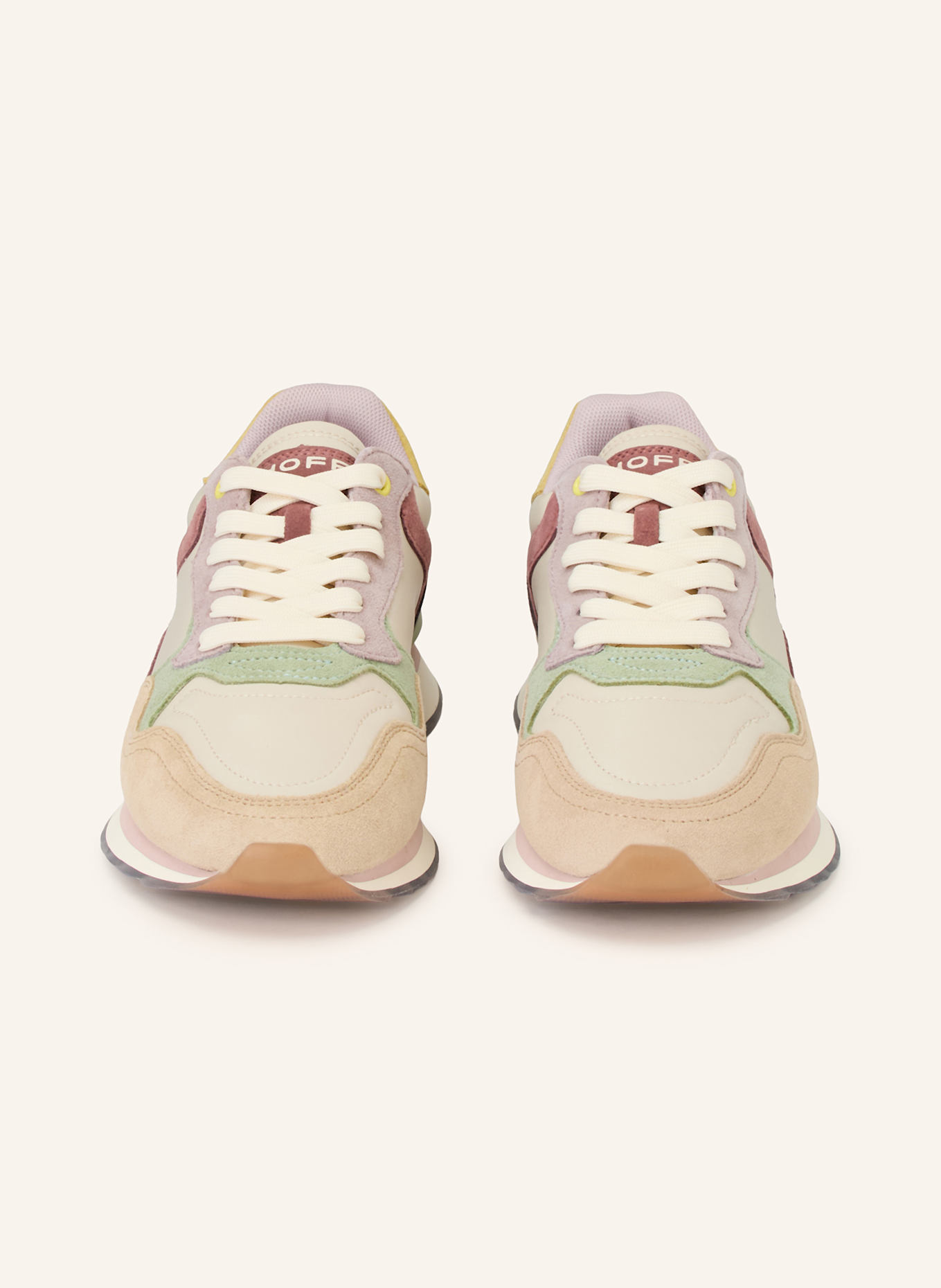 HOFF Sneaker CITY: BEIGE / DUNKELROT / MINT
