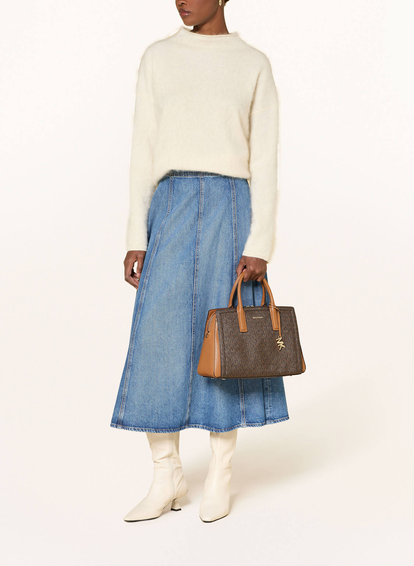 MICHAEL KORS Handbag LAILA MEDIUM: 252 BRN/ACORN