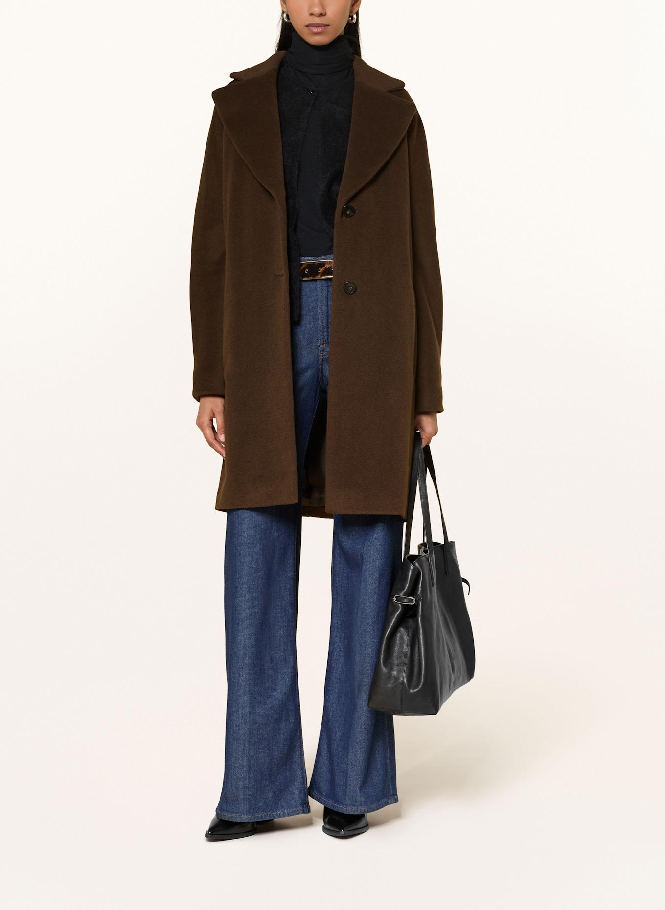 MARC CAIN Mantel mit Alpaka: 691 deep wood