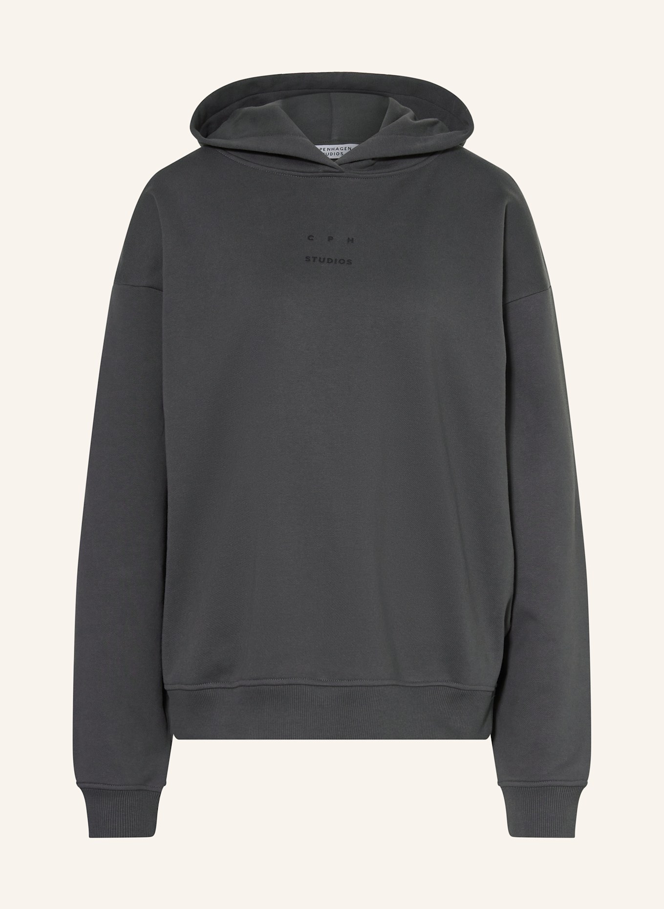 COPENHAGEN STUDIOS Oversized-Hoodie: DUNKELGRAU