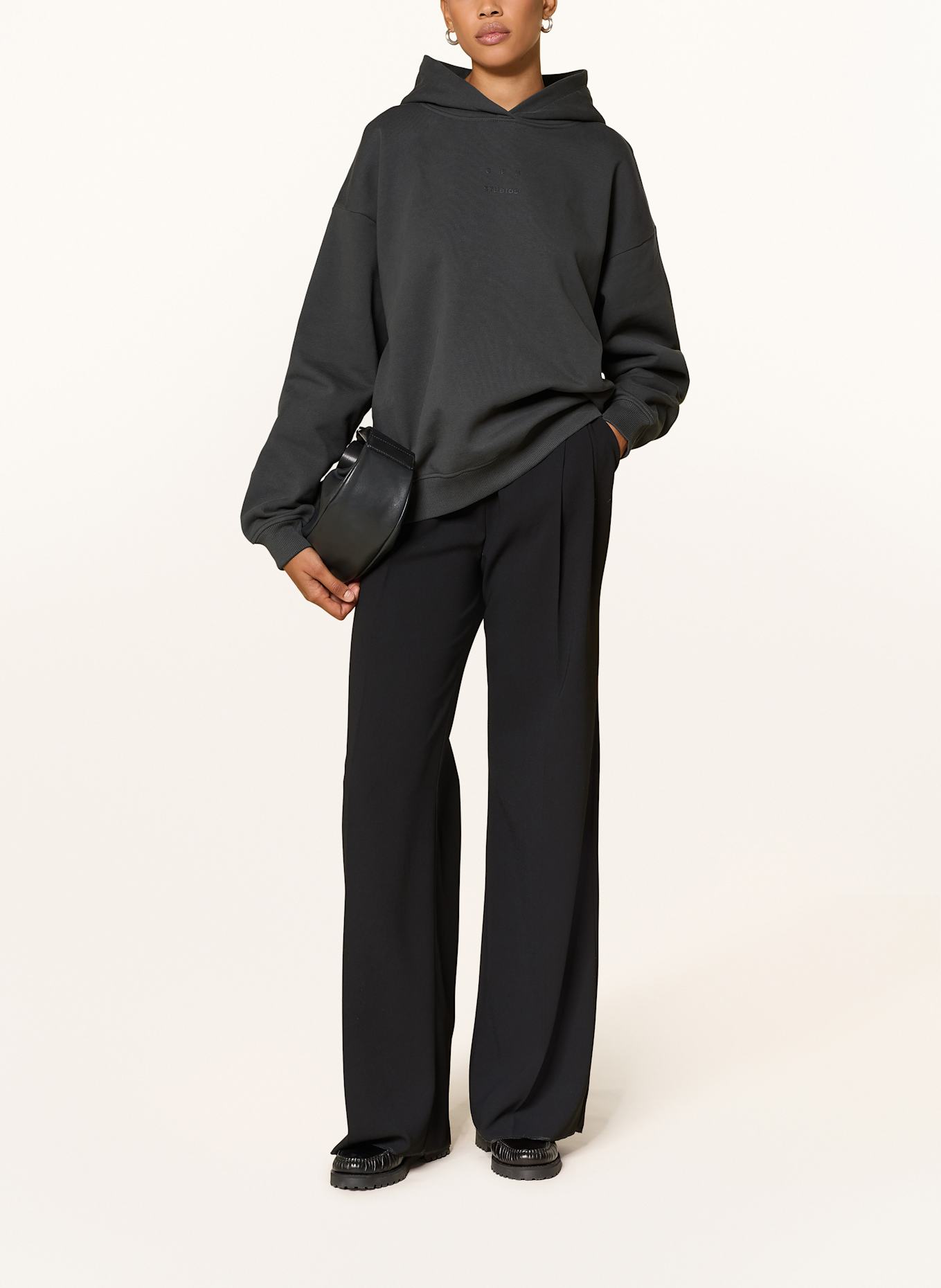 COPENHAGEN STUDIOS Oversized-Hoodie: DUNKELGRAU